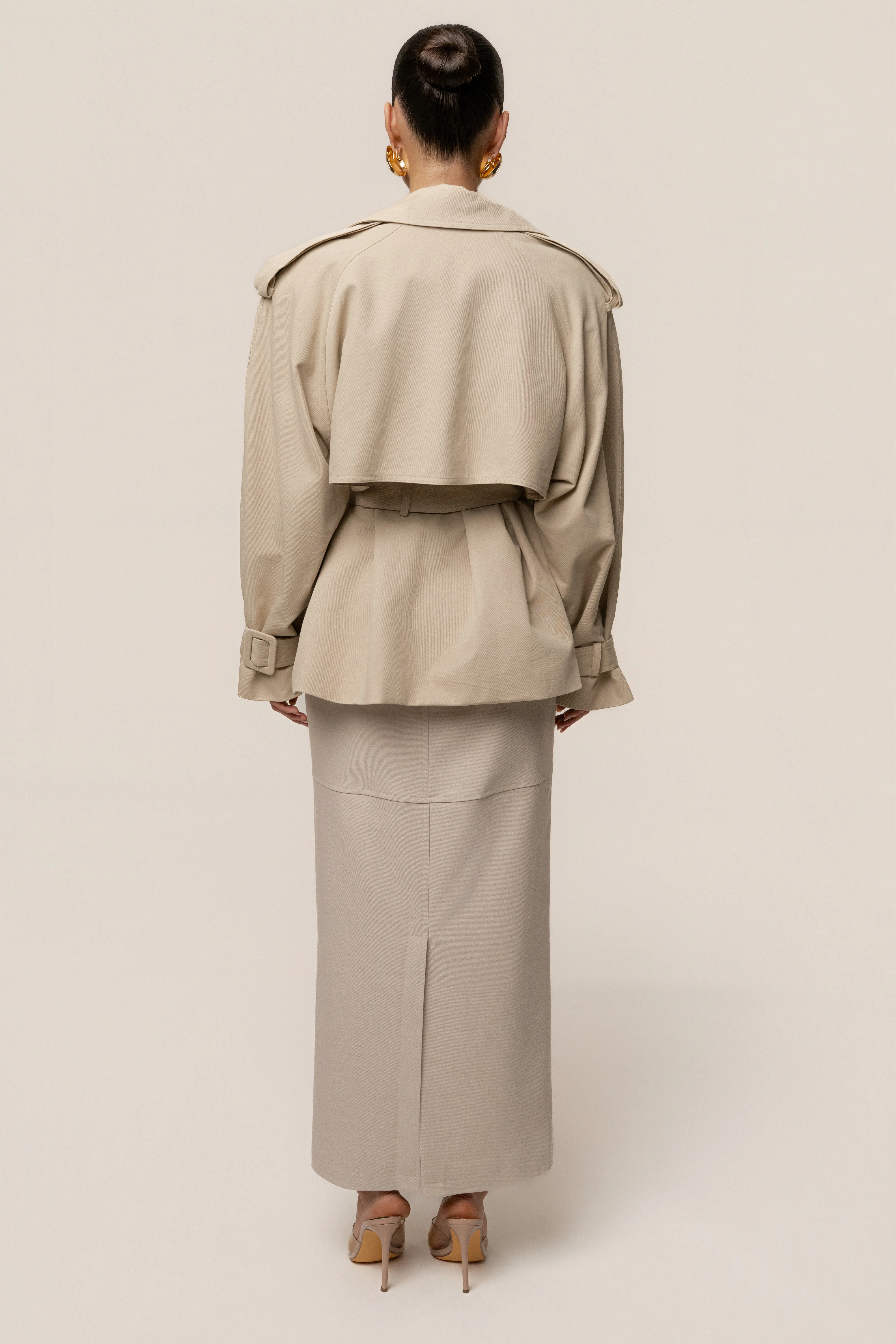 Khaki Classic Oversized Trench - Image 10