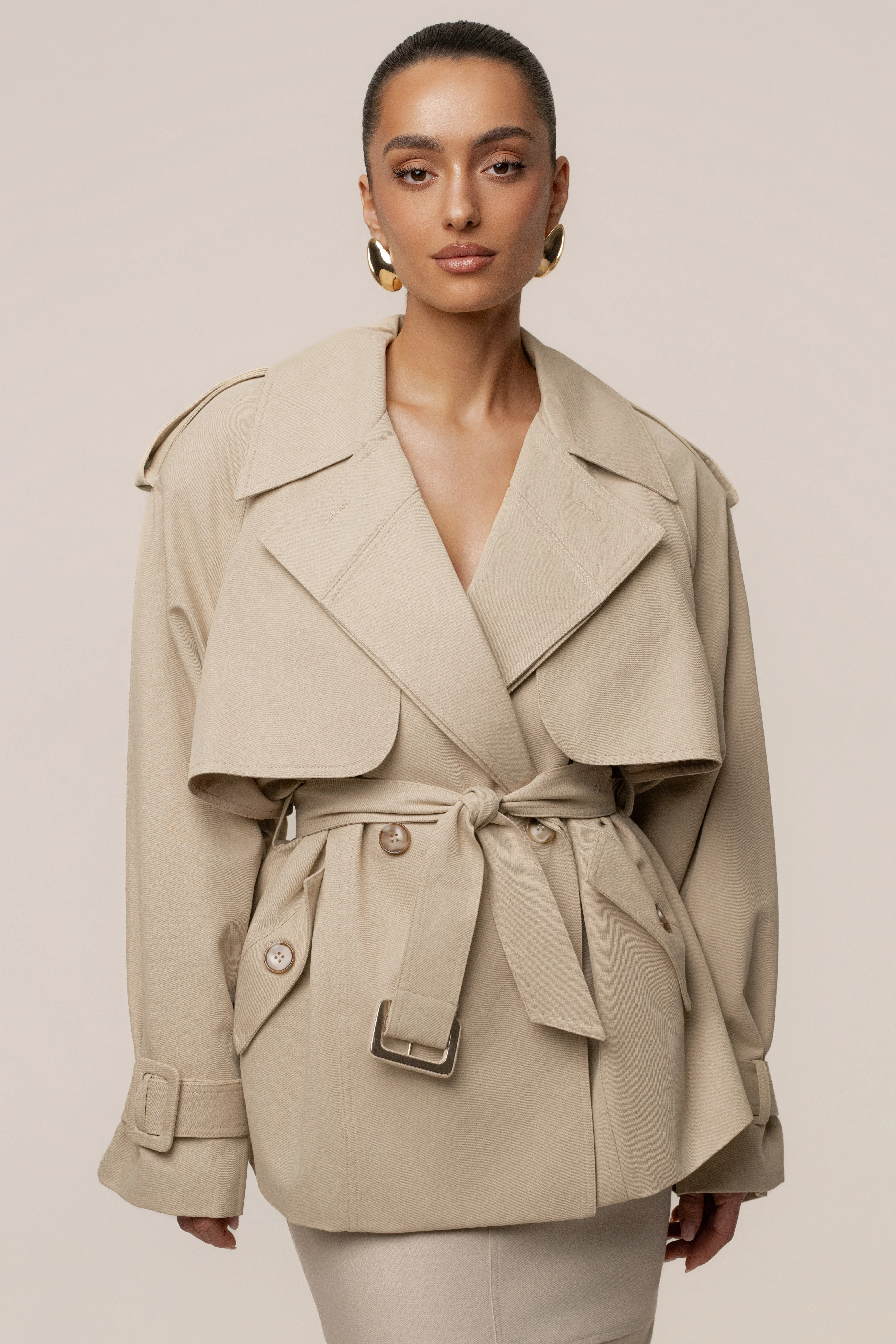 Khaki Classic Oversized Trench - Image 3