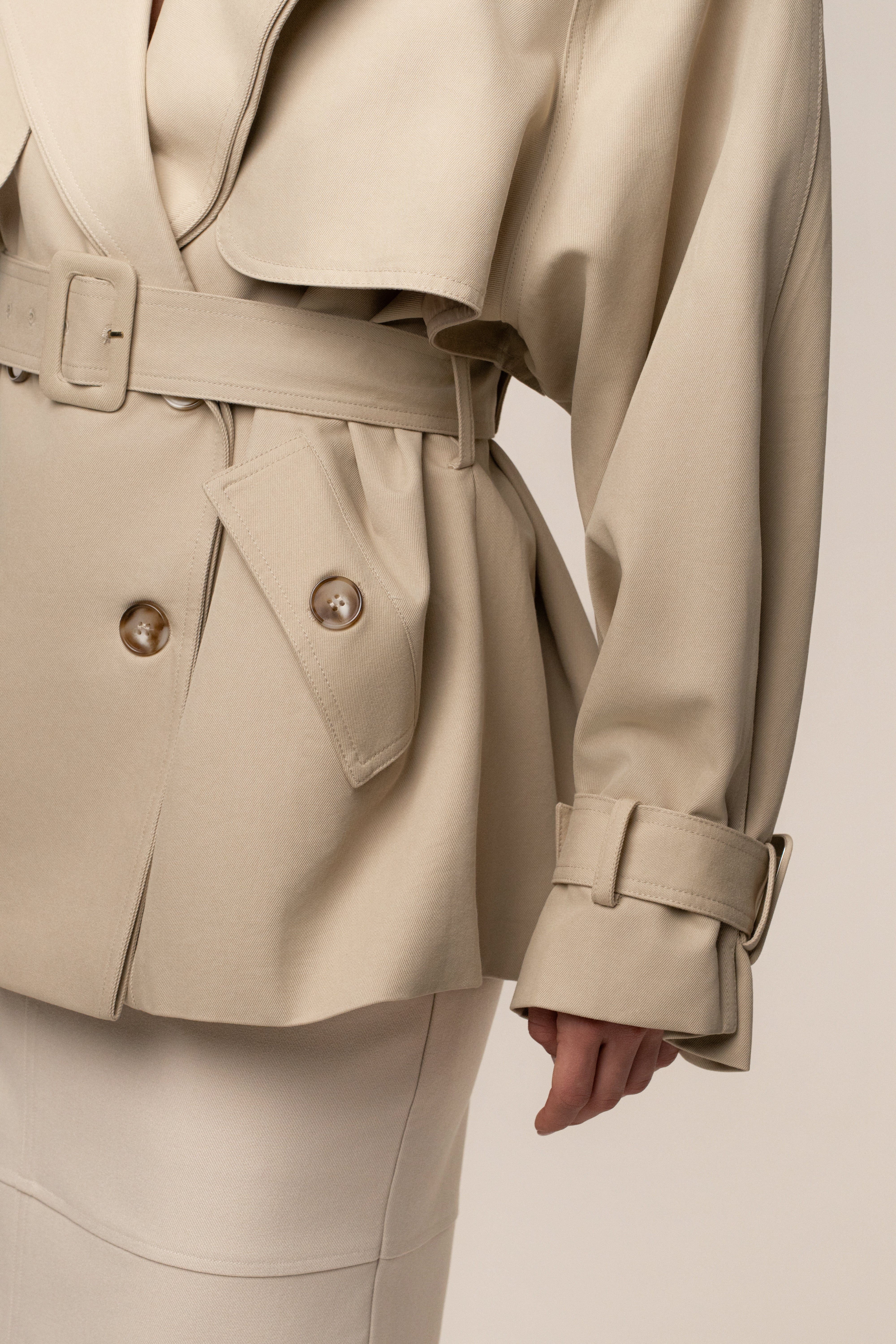 Khaki Classic Oversized Trench - Image 4