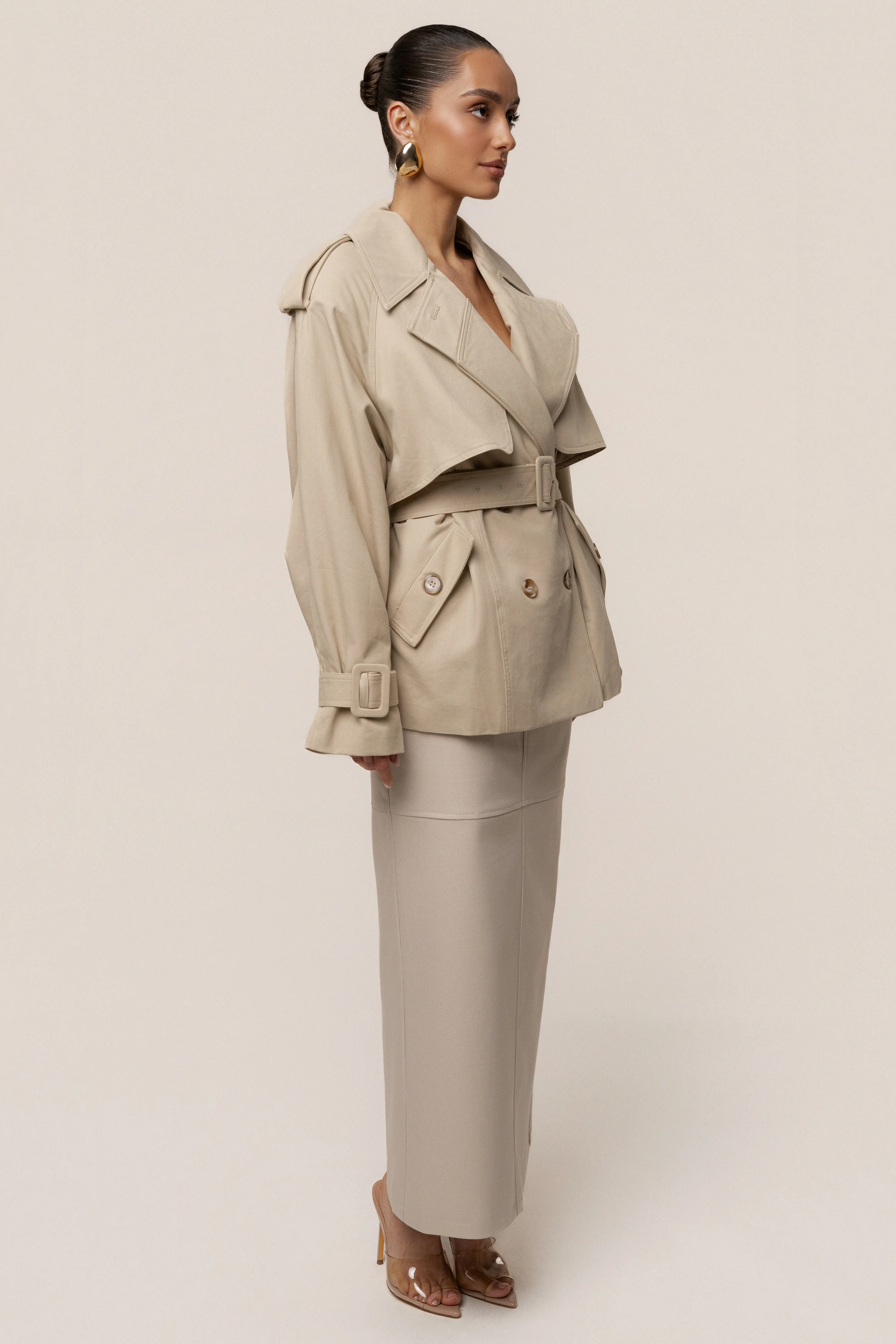 Khaki Classic Oversized Trench - Image 5