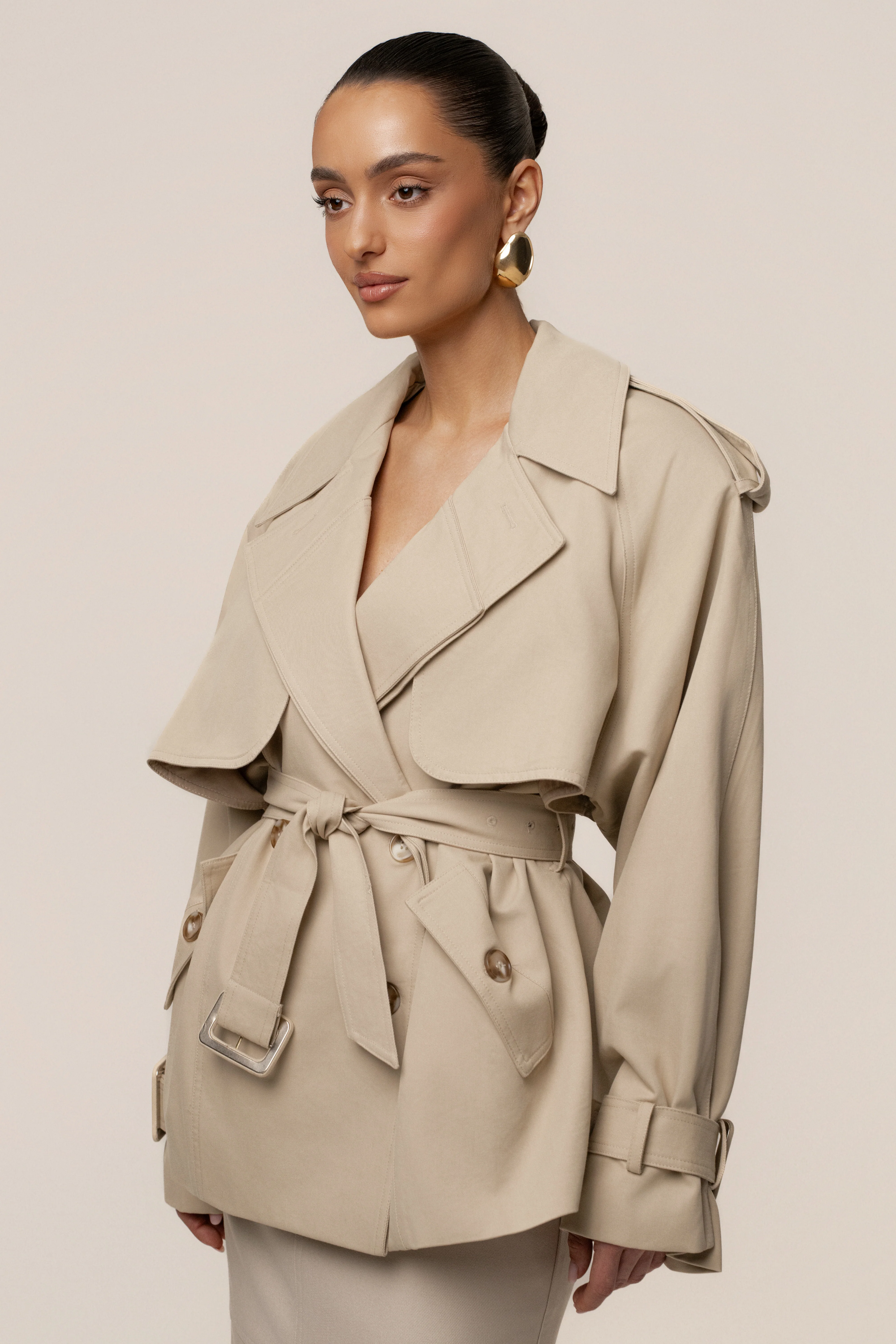 Khaki Classic Oversized Trench - Image 6