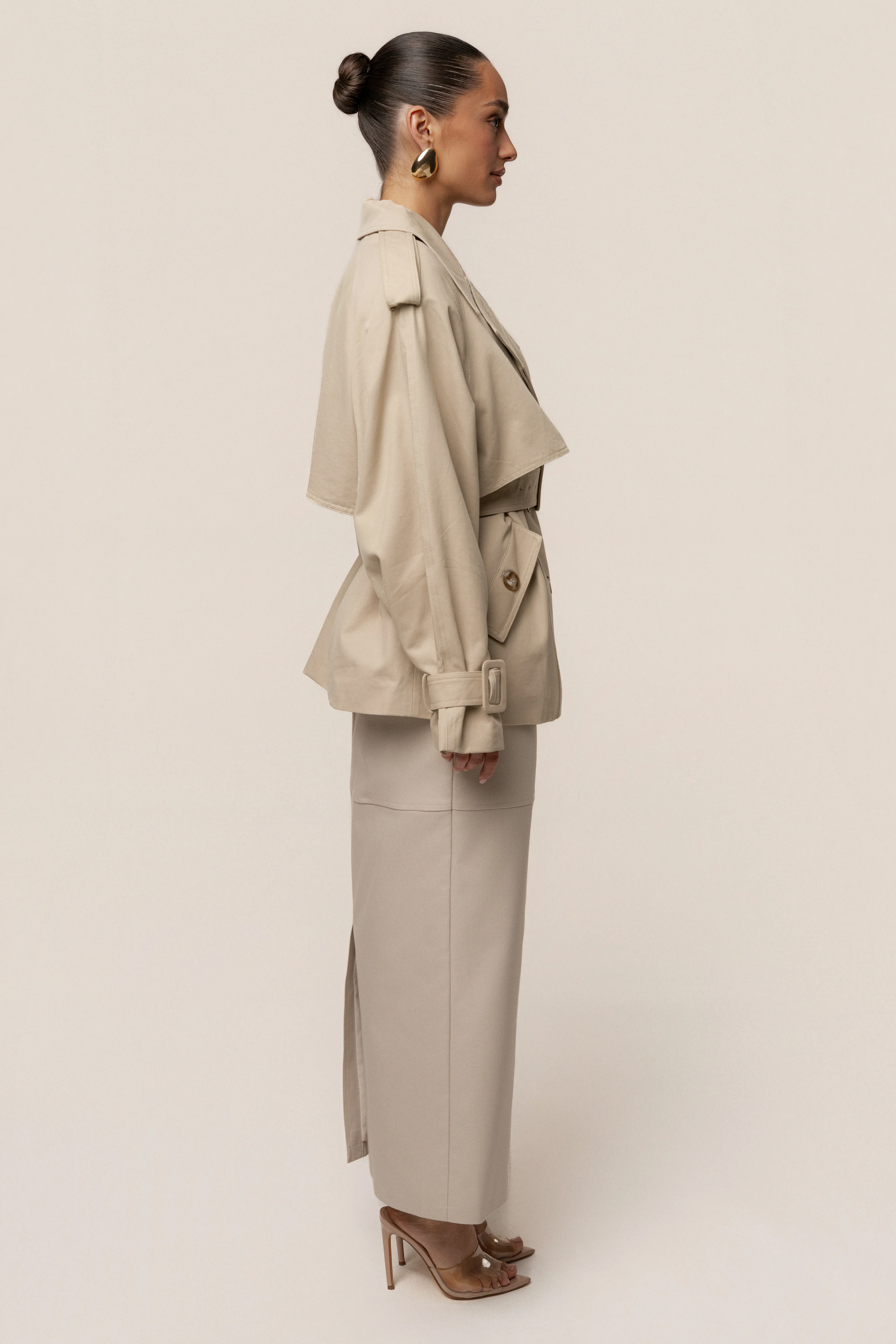 Khaki Classic Oversized Trench - Image 8