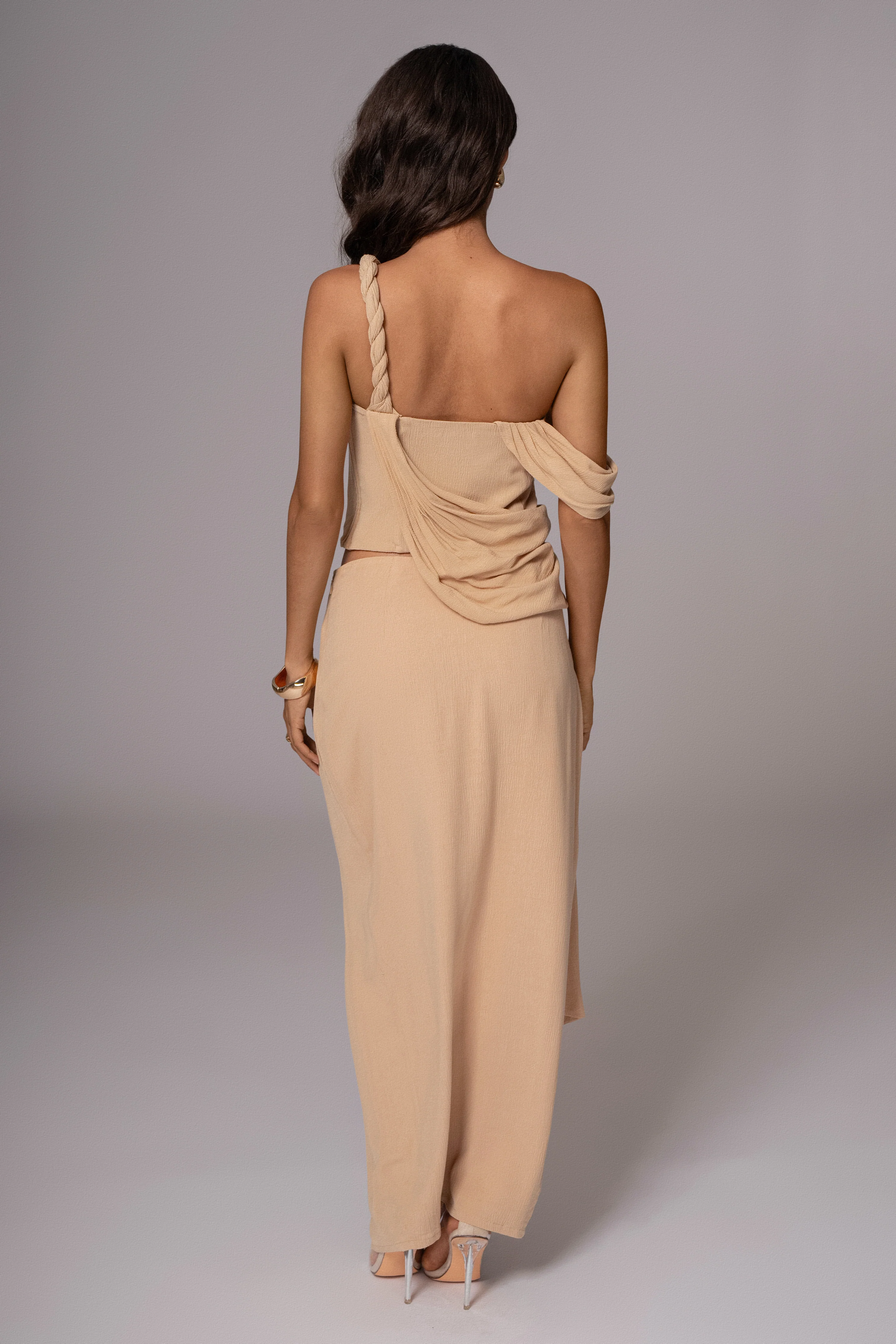 Khaki Diosa Drape Top - Image 7