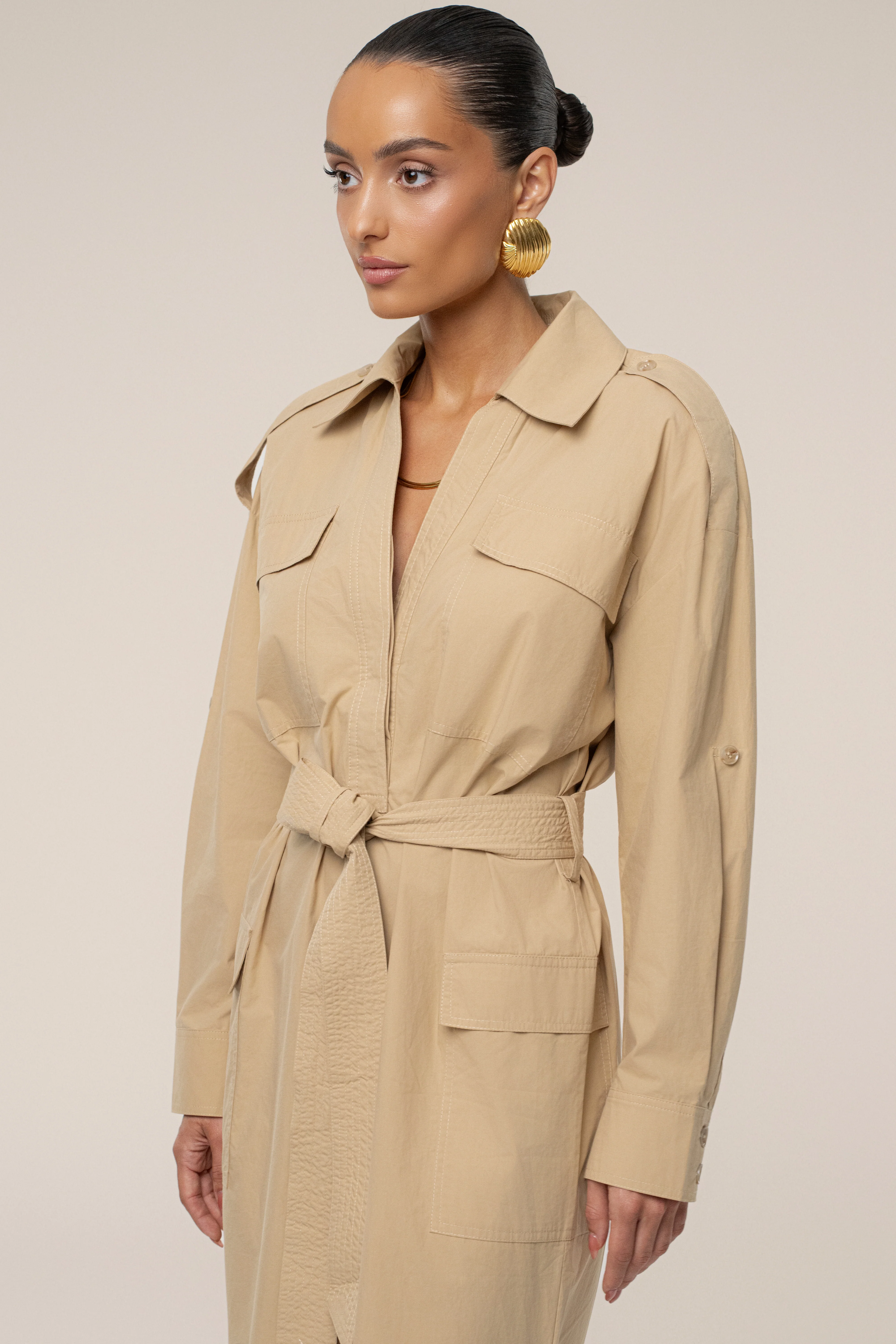 Khaki Harbor Shore Belted Maxi Dress - Image 4