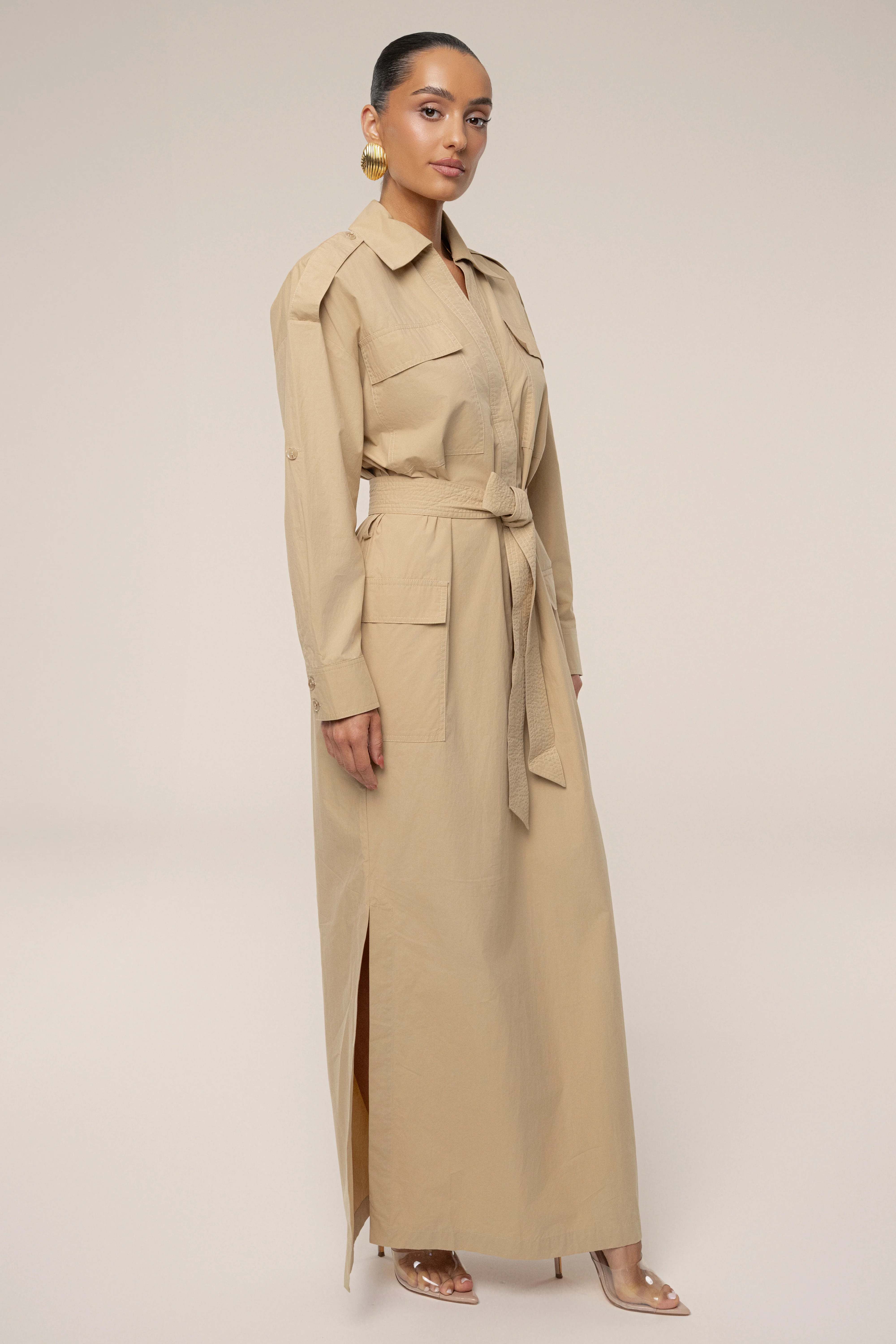 Khaki Harbor Shore Belted Maxi Dress - Image 5