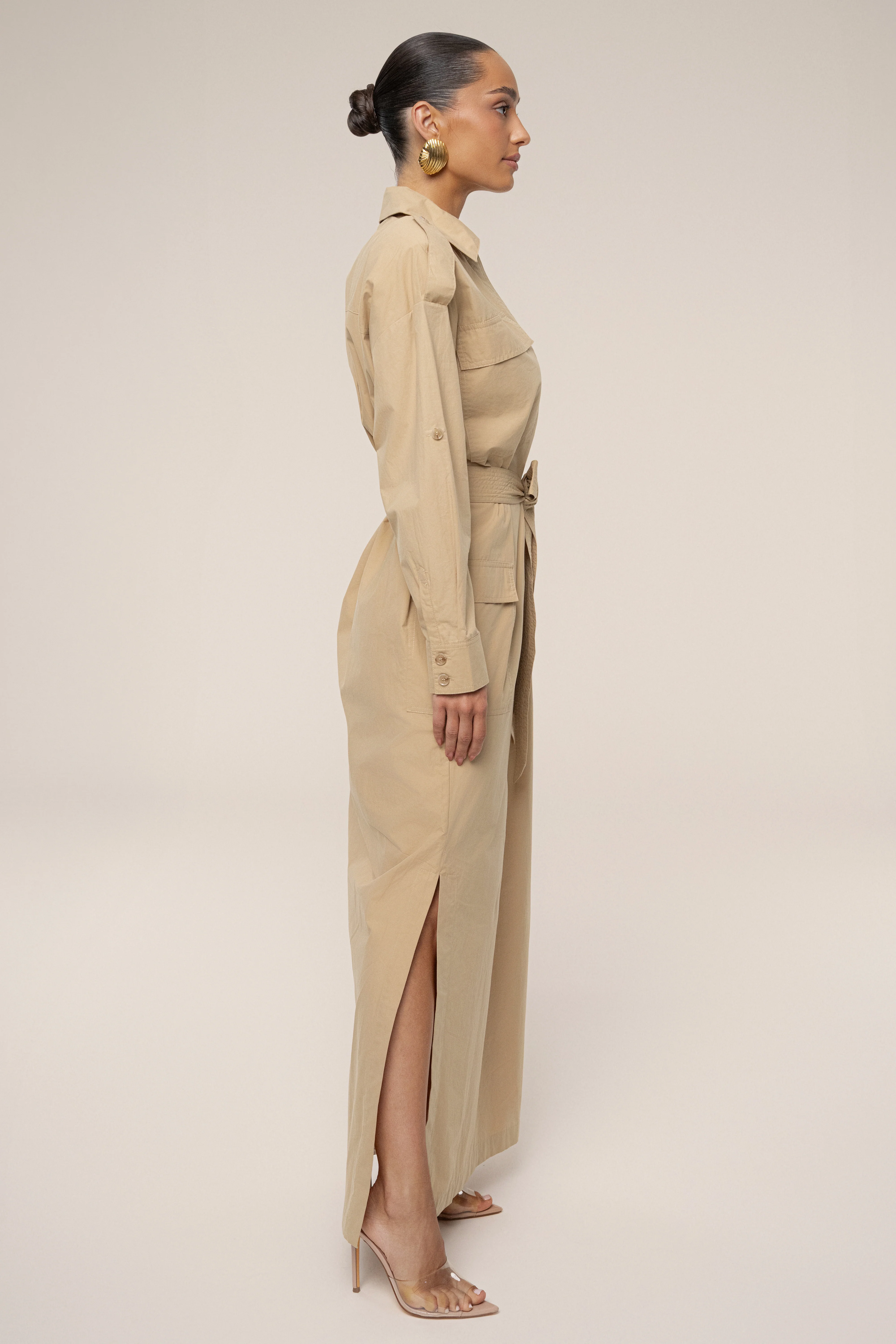 Khaki Harbor Shore Belted Maxi Dress - Image 6