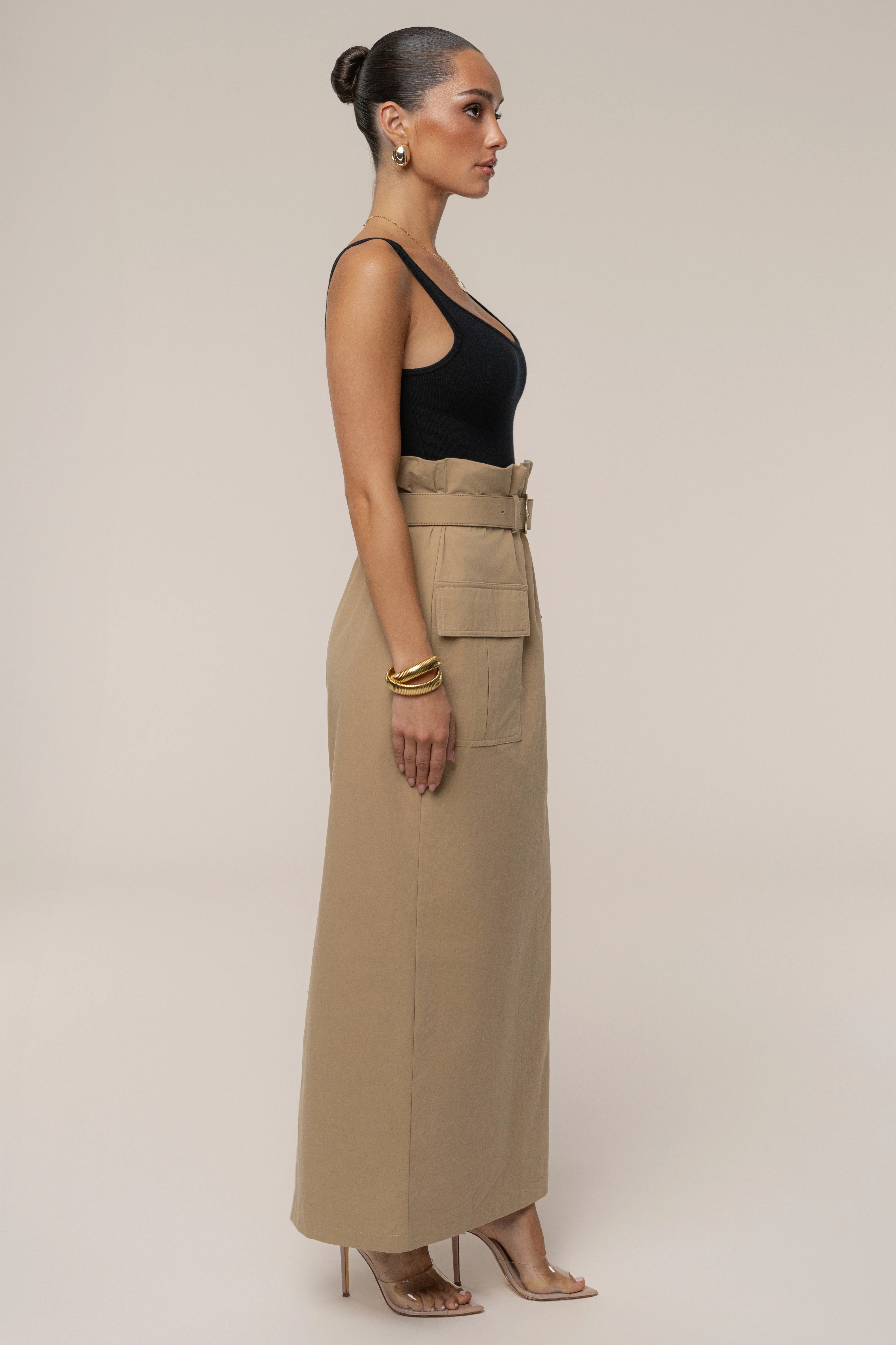 Khaki New Edge Cargo Skirt - Image 8