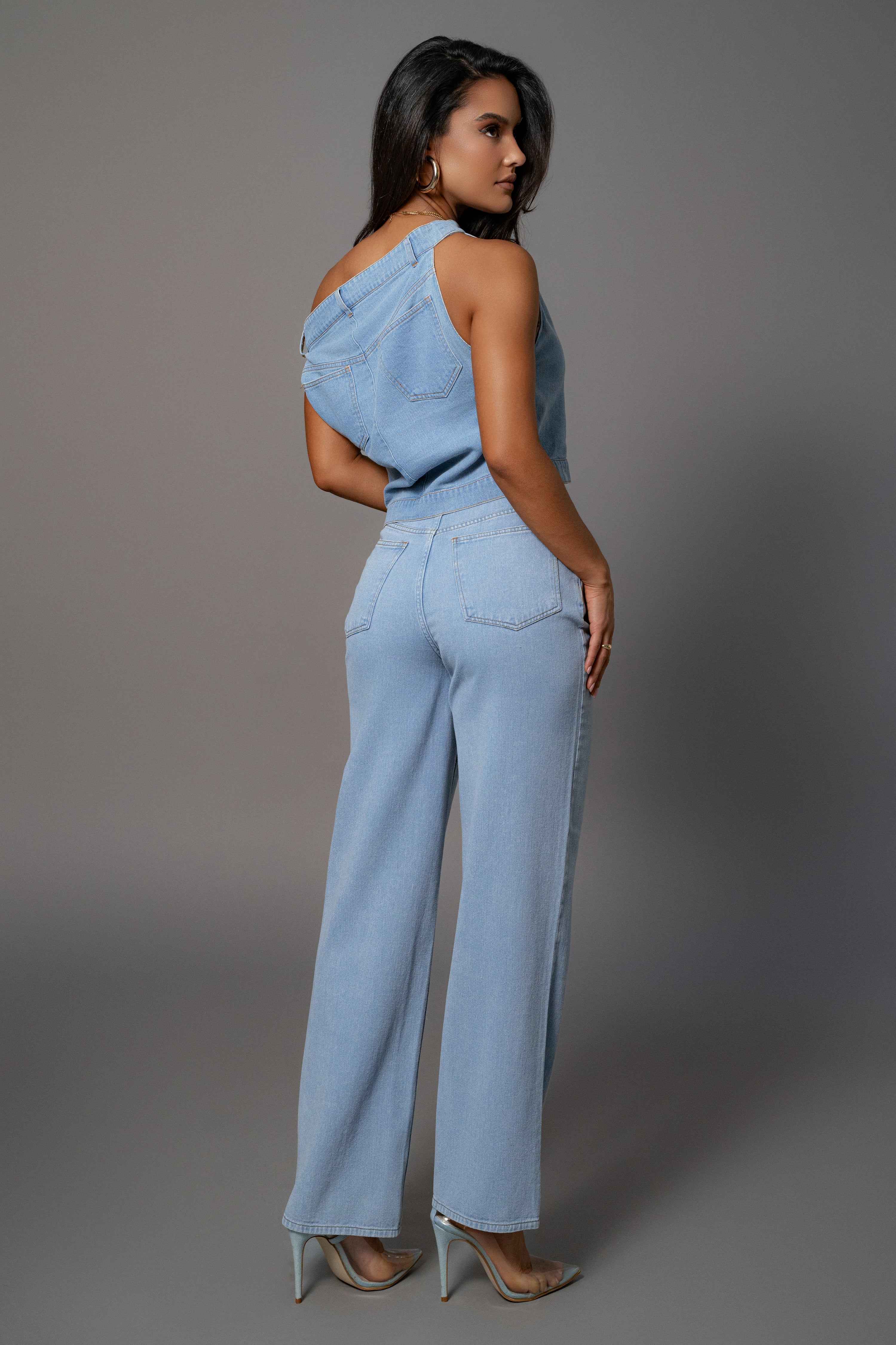 Light Wash Shanice Denim Top - Image 11