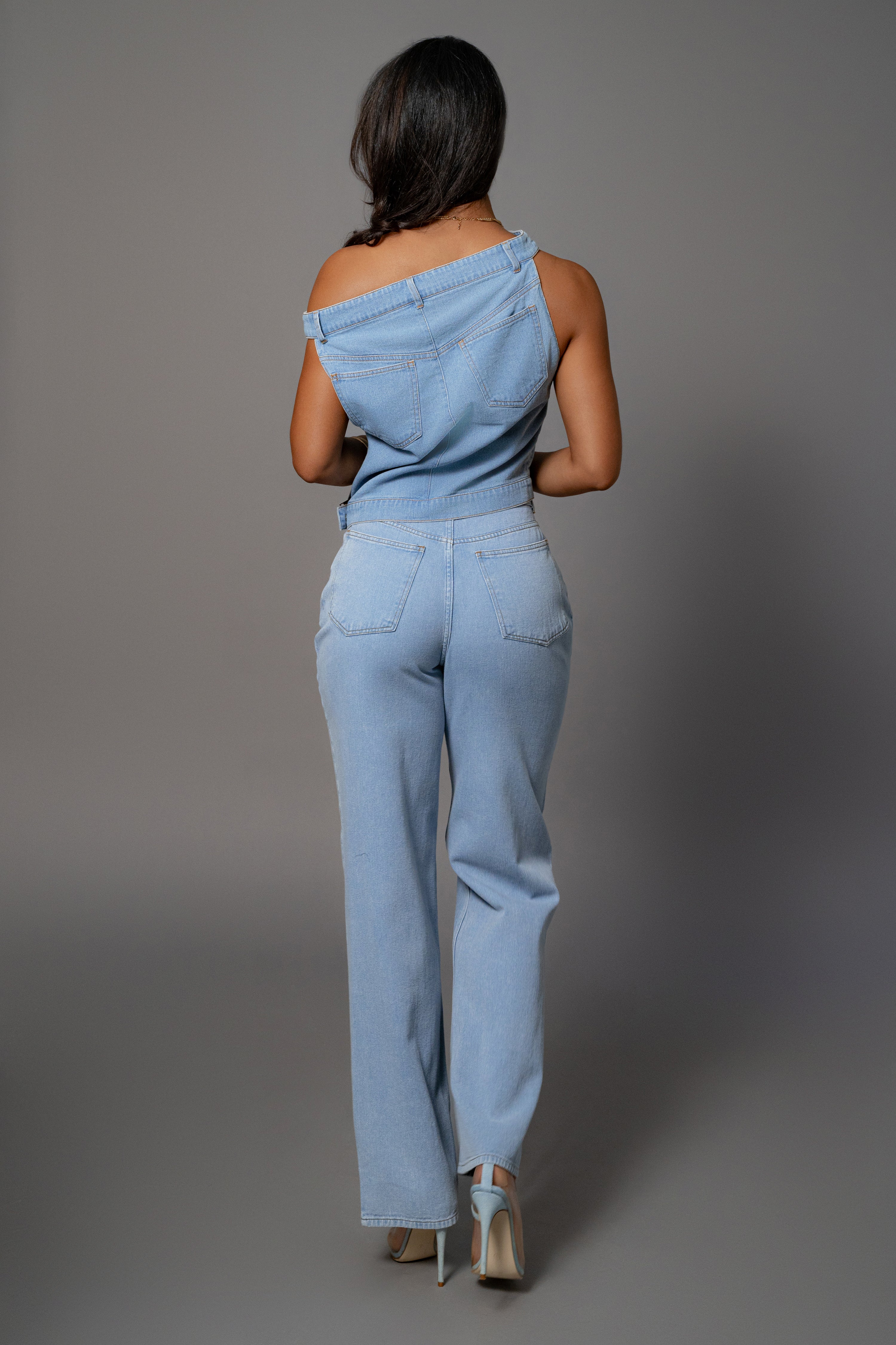 Light Wash Shanice Denim Top - Image 14