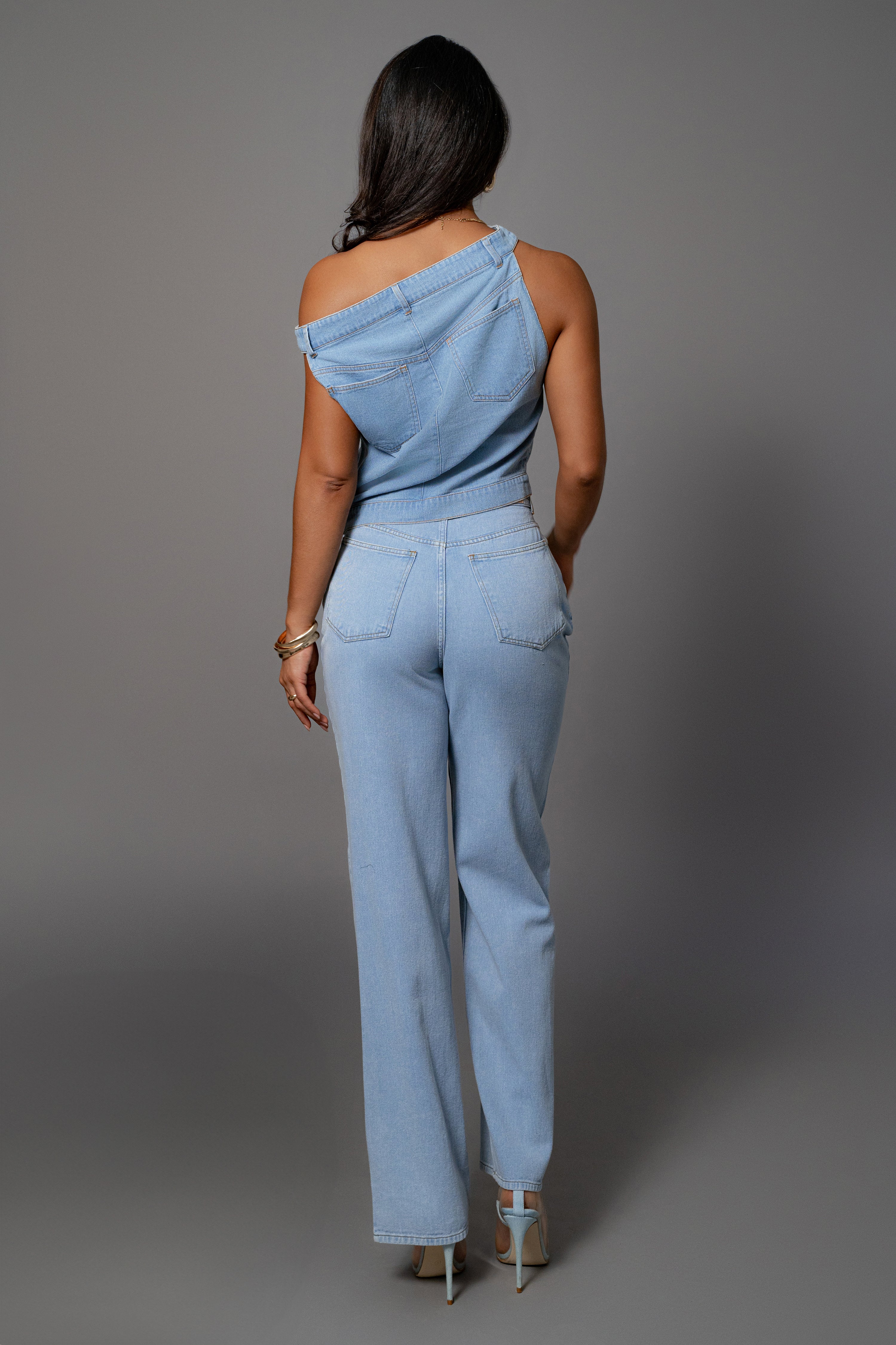 Light Wash Shanice Denim Top - Image 15