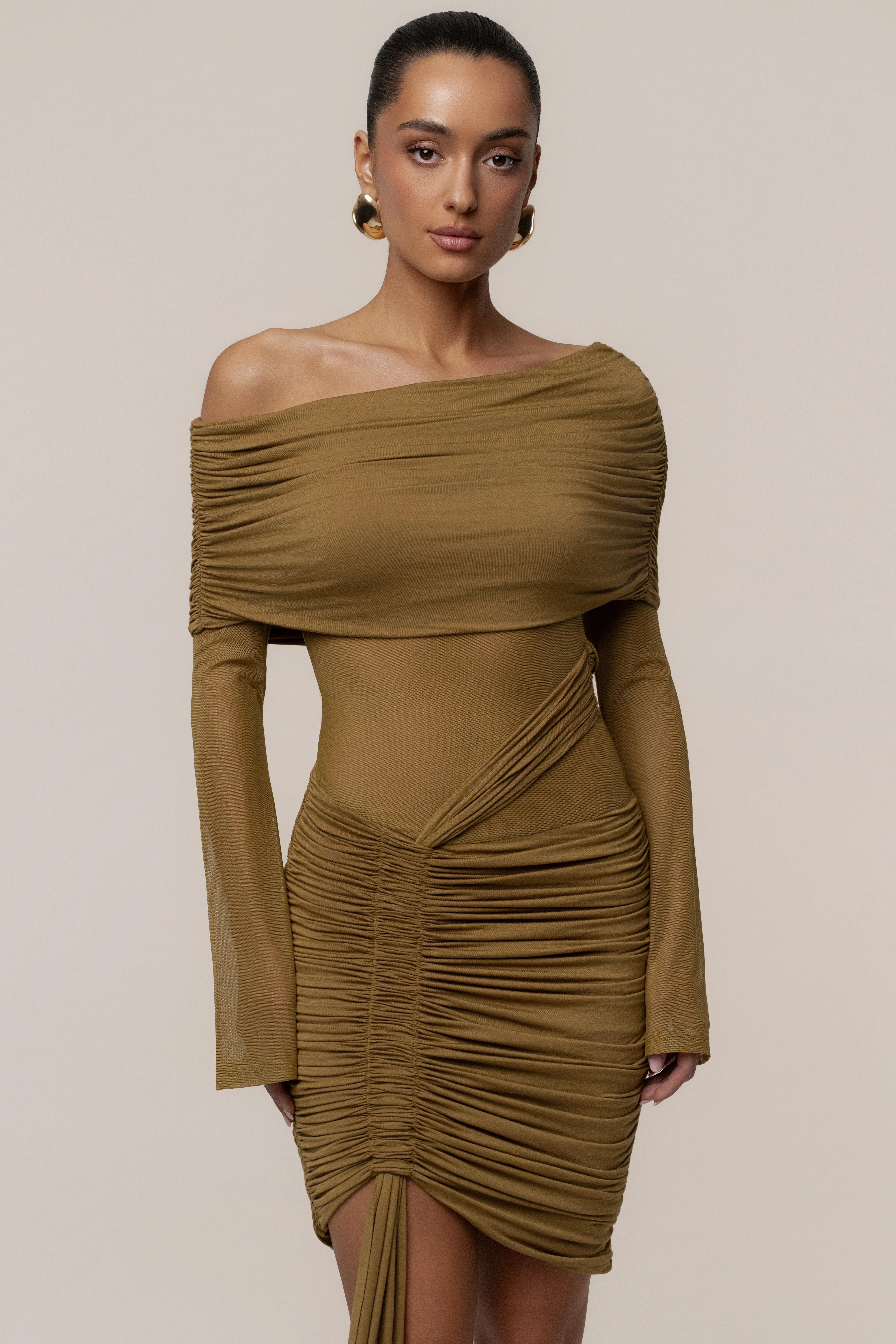 Lime After Hours Drape Dress - Image 10
