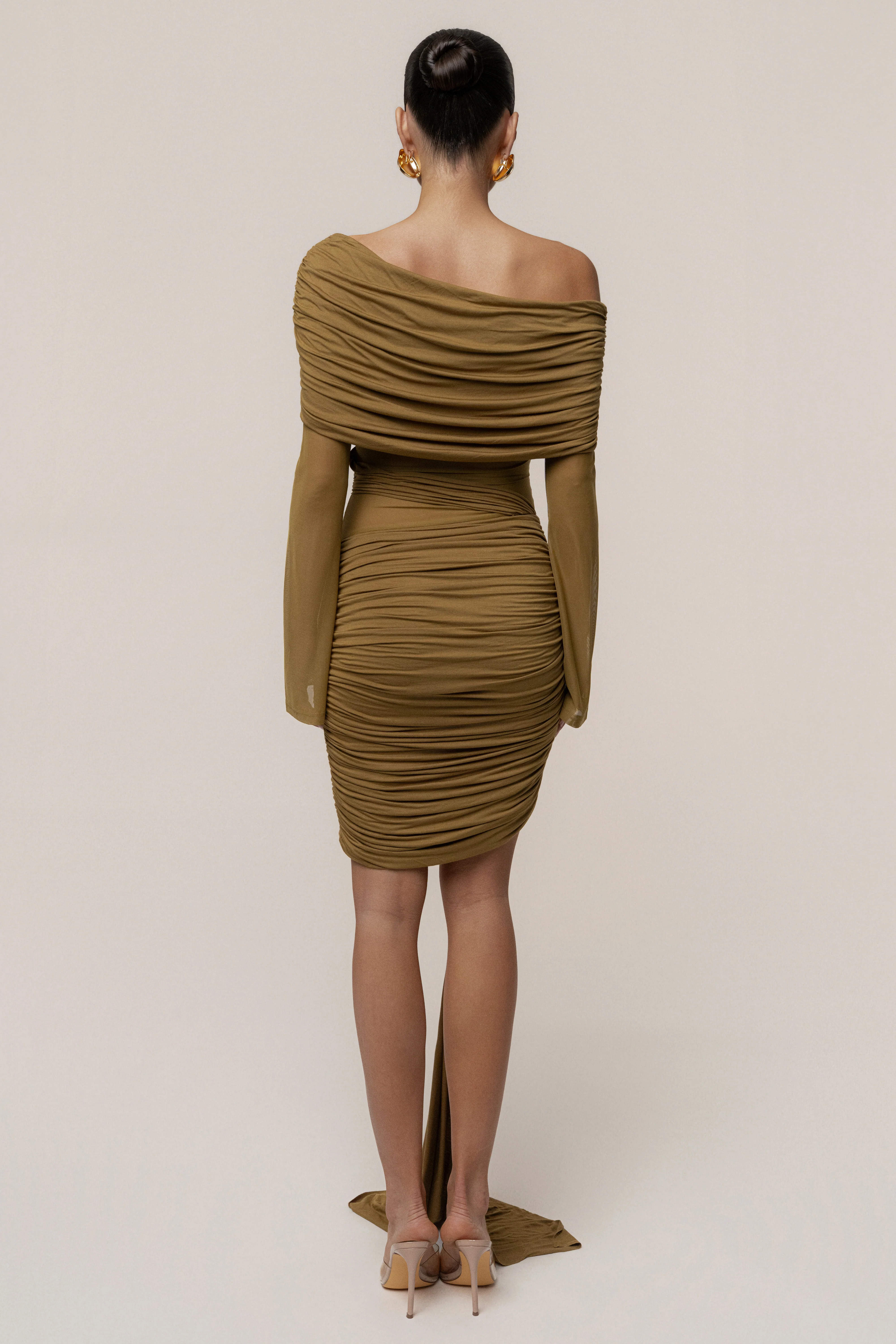 Lime After Hours Drape Dress - Image 13