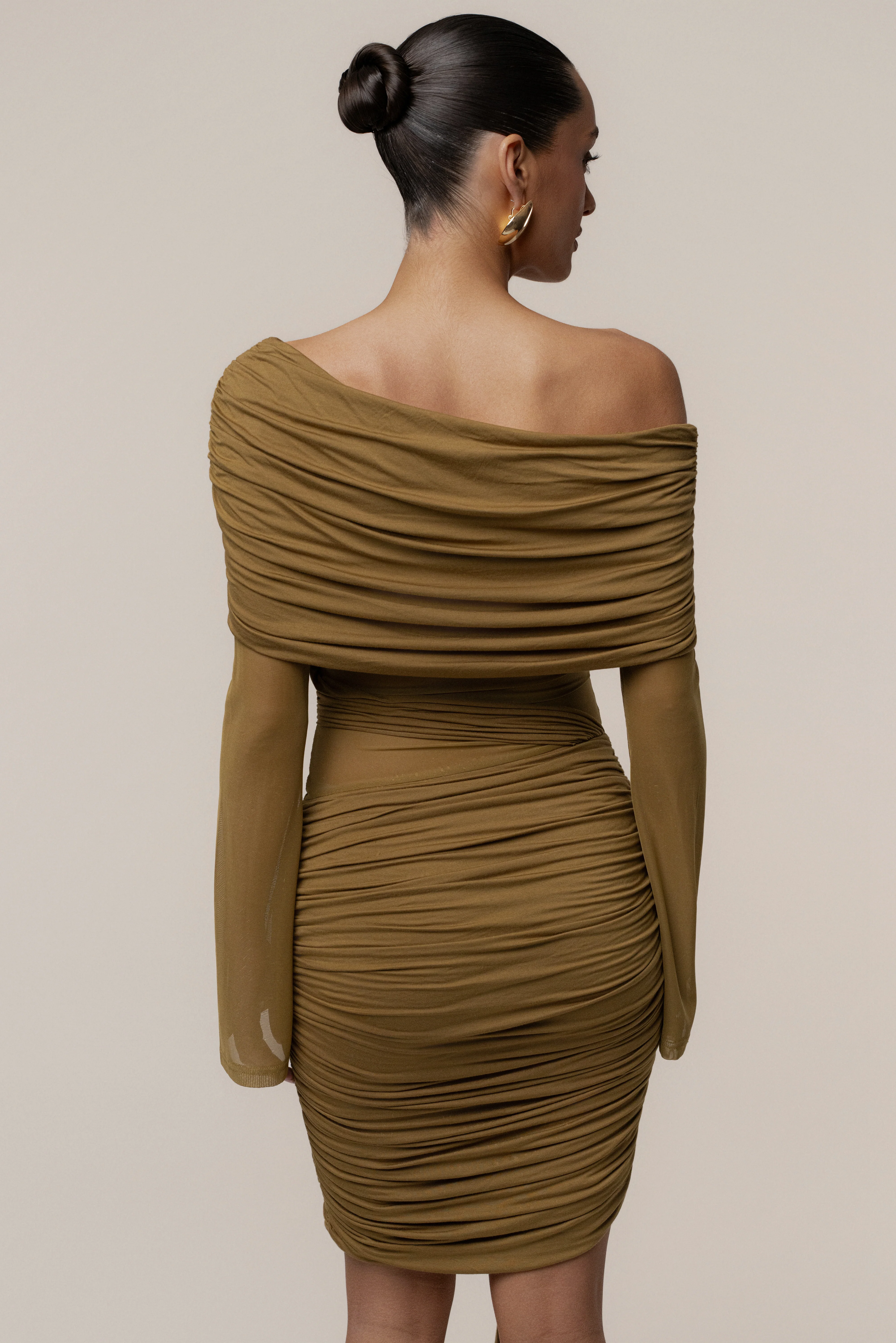 Lime After Hours Drape Dress - Image 4