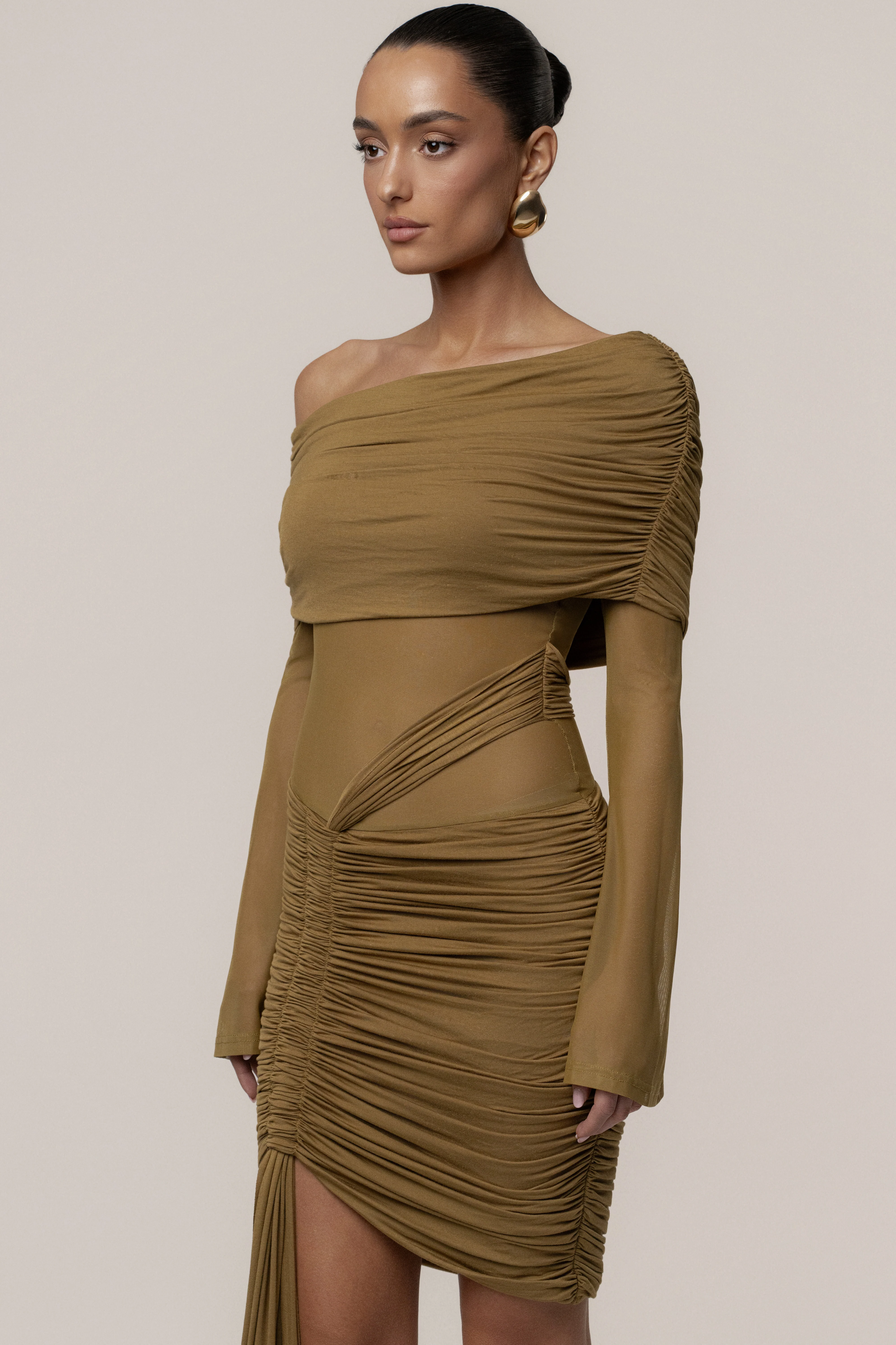 Lime After Hours Drape Dress - Image 7