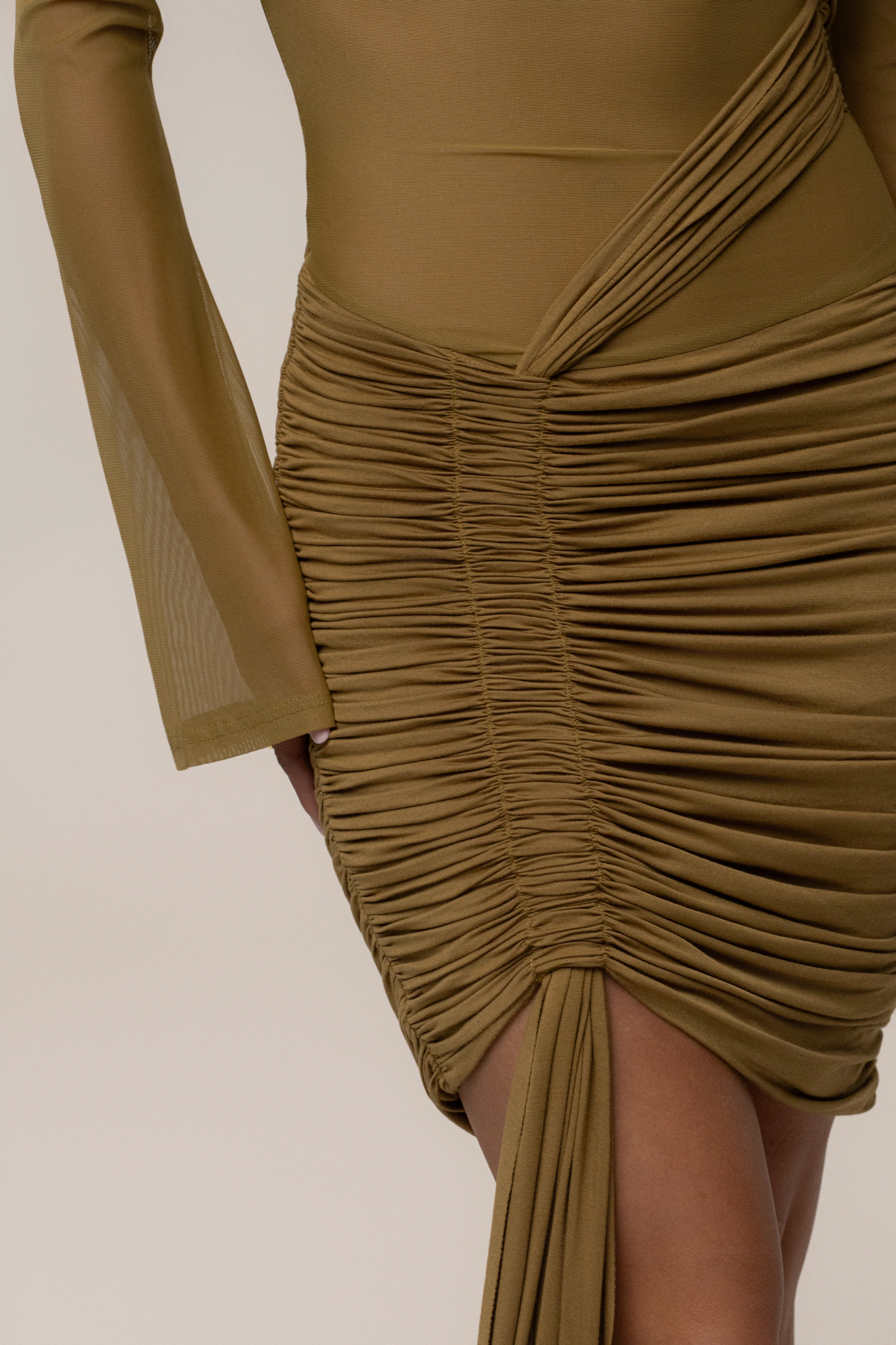 Lime After Hours Drape Dress - Image 8