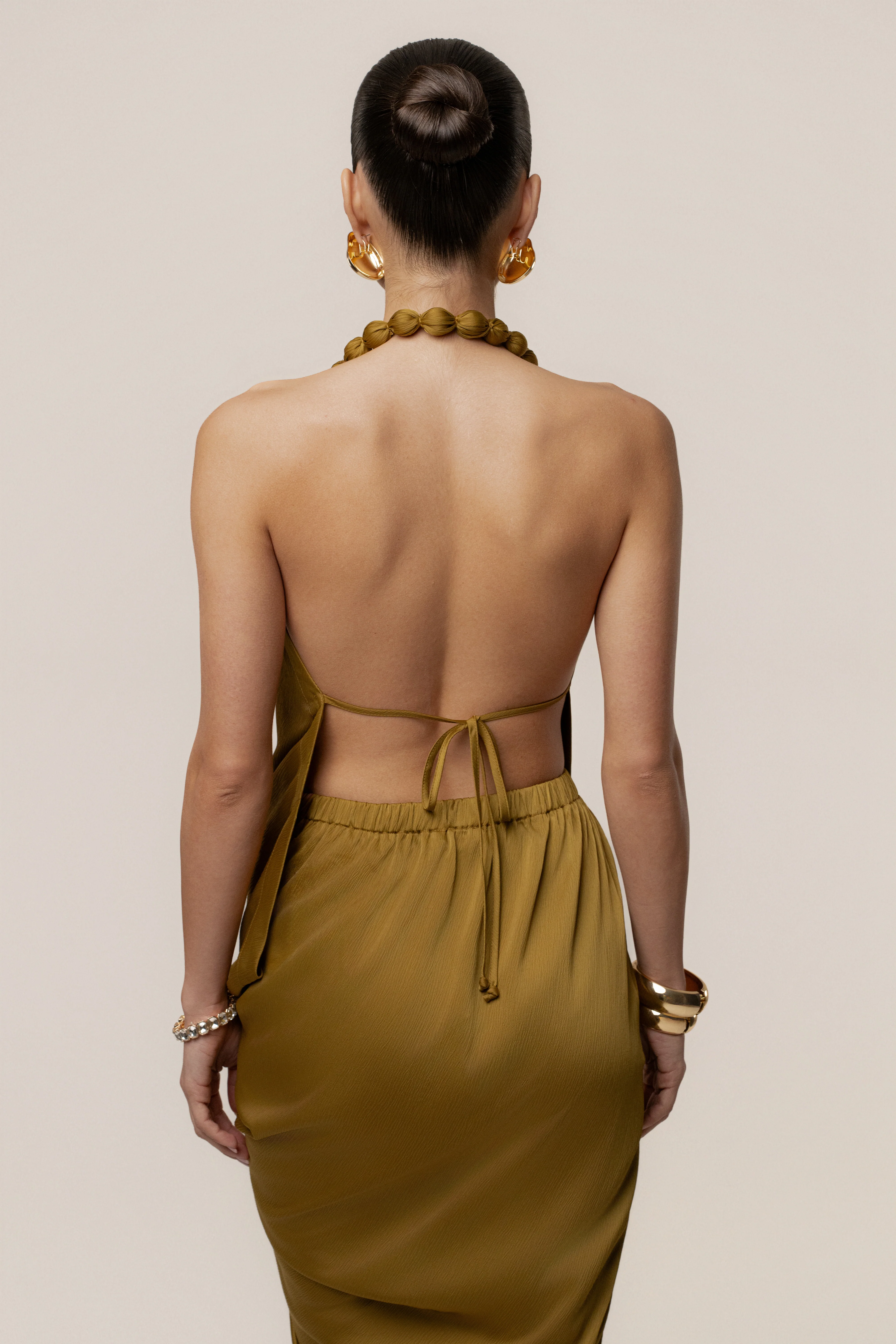 Lime Dolce Drape Dress - Image 2
