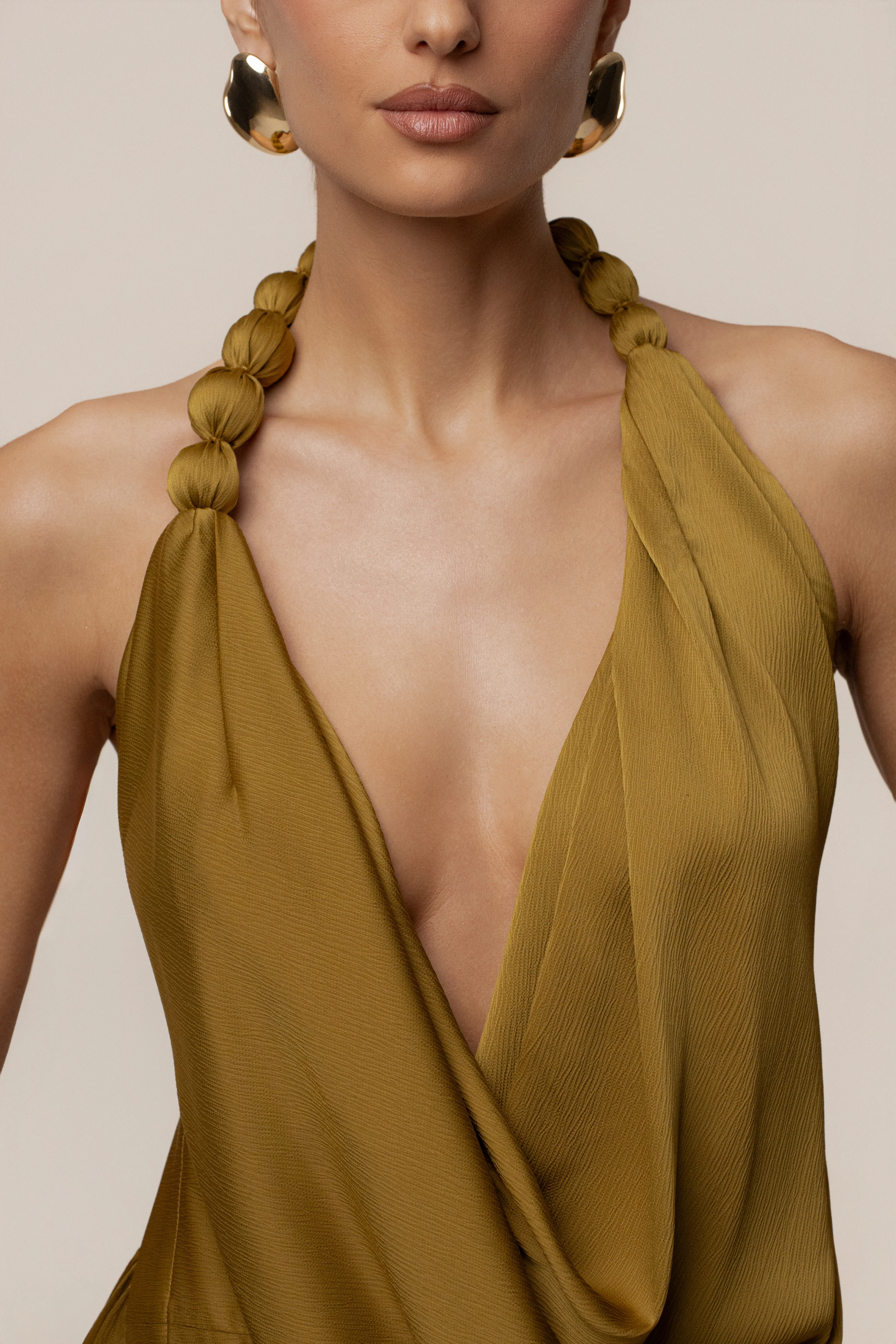 Lime Dolce Drape Dress - Image 5