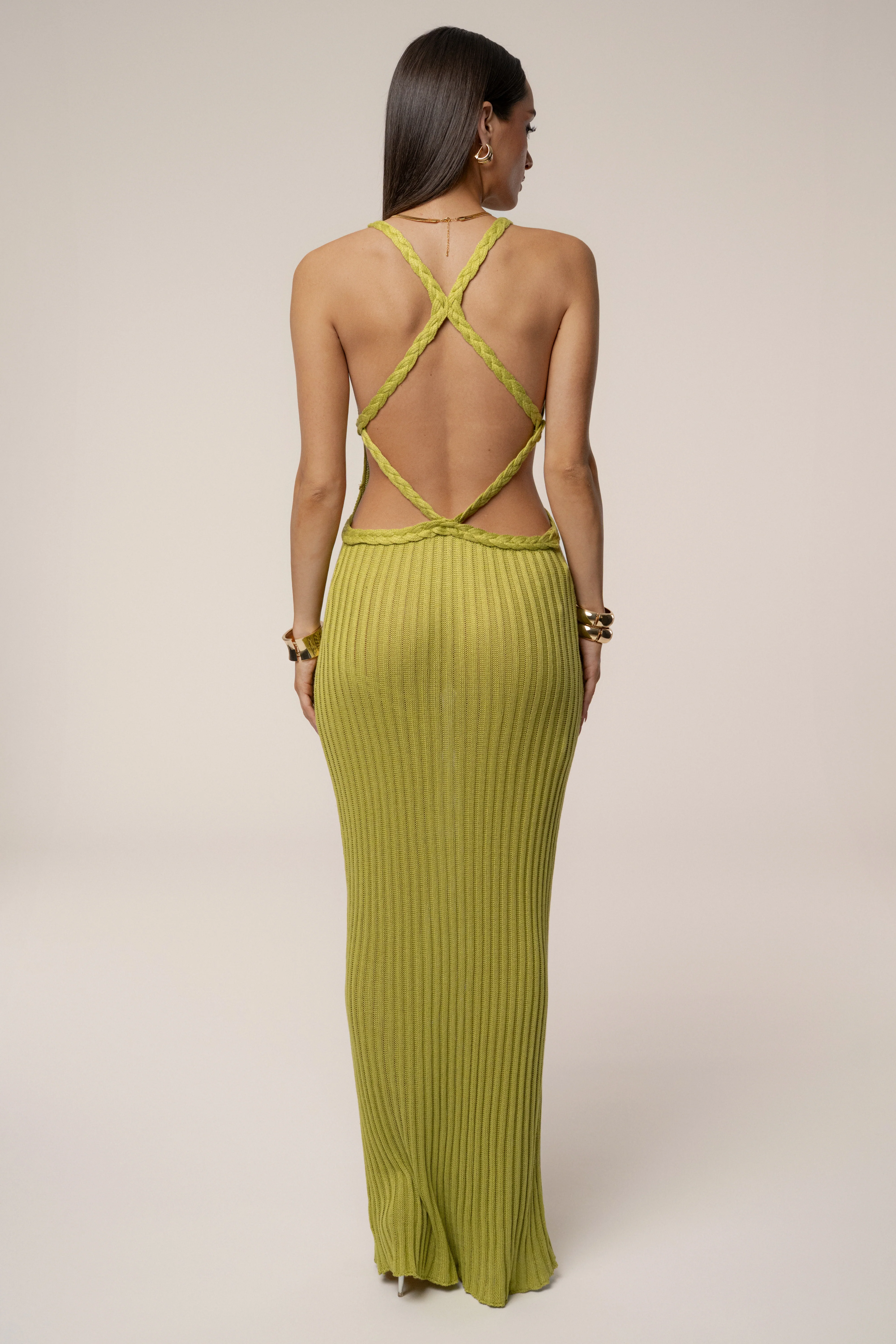 Lime Drift And Dream Braided Maxi Dress - Image 7