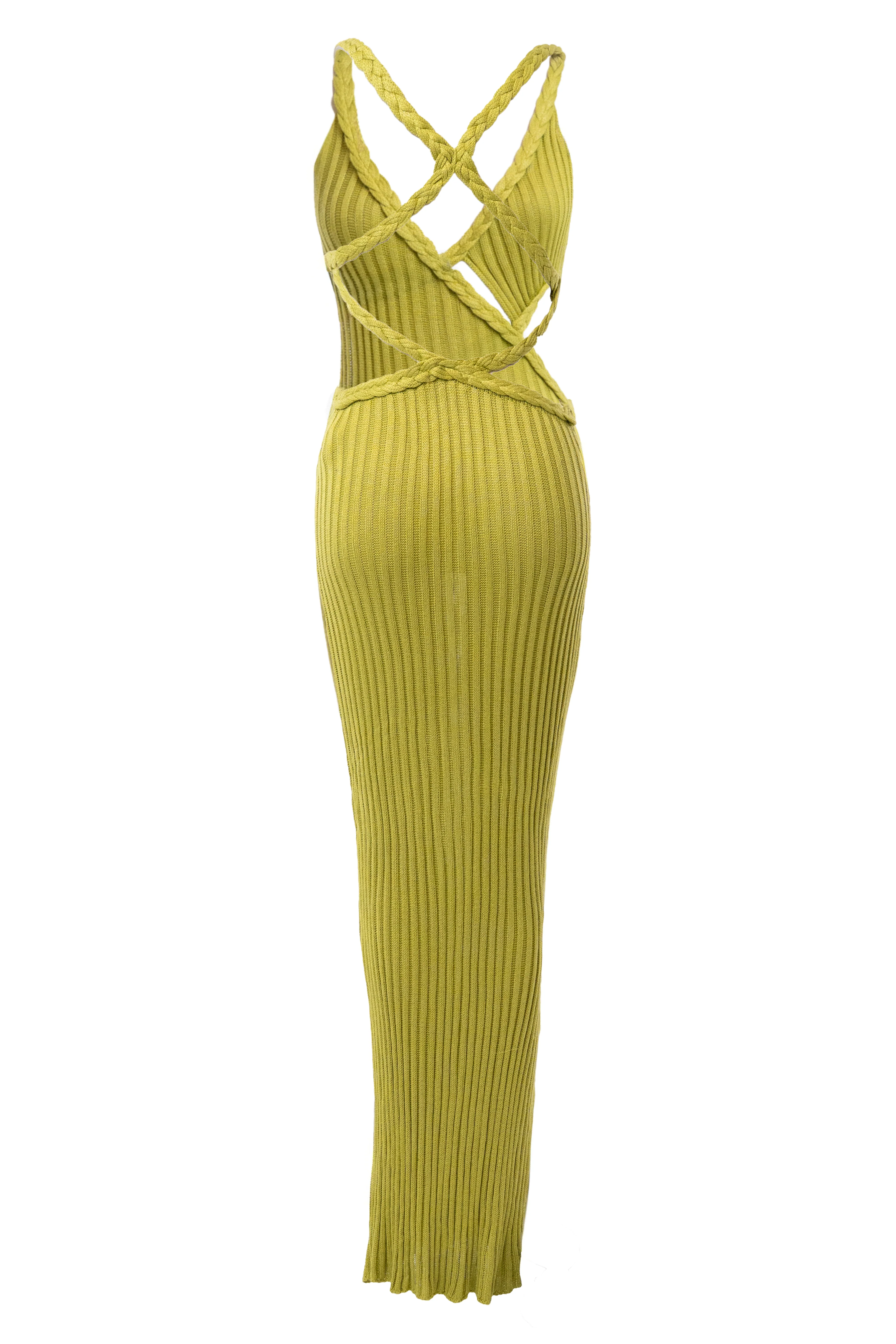 Lime Drift And Dream Braided Maxi Dress - Image 9