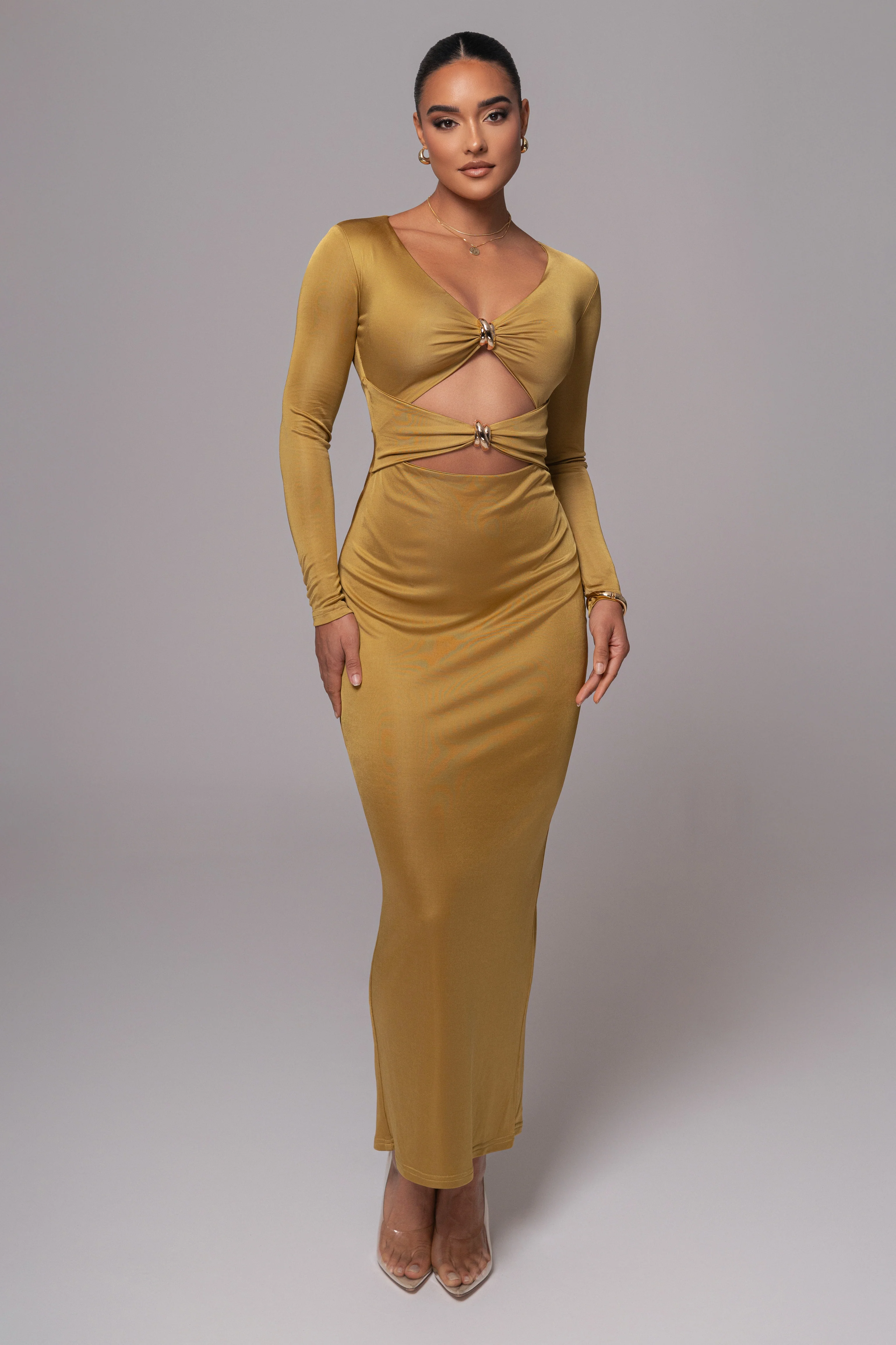 Lime Soiree Cutout Maxi Dress - Image 3
