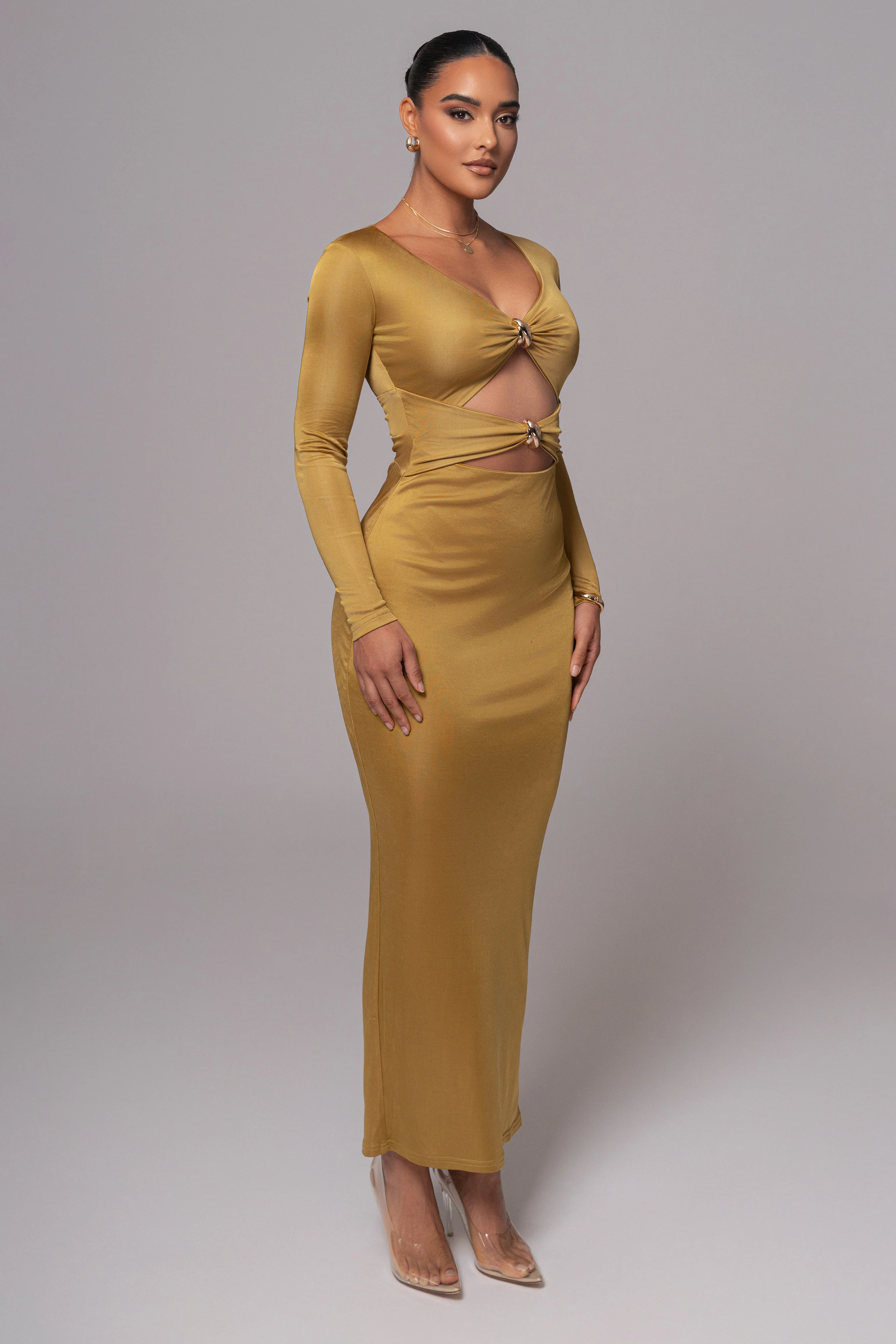 Lime Soiree Cutout Maxi Dress - Image 7