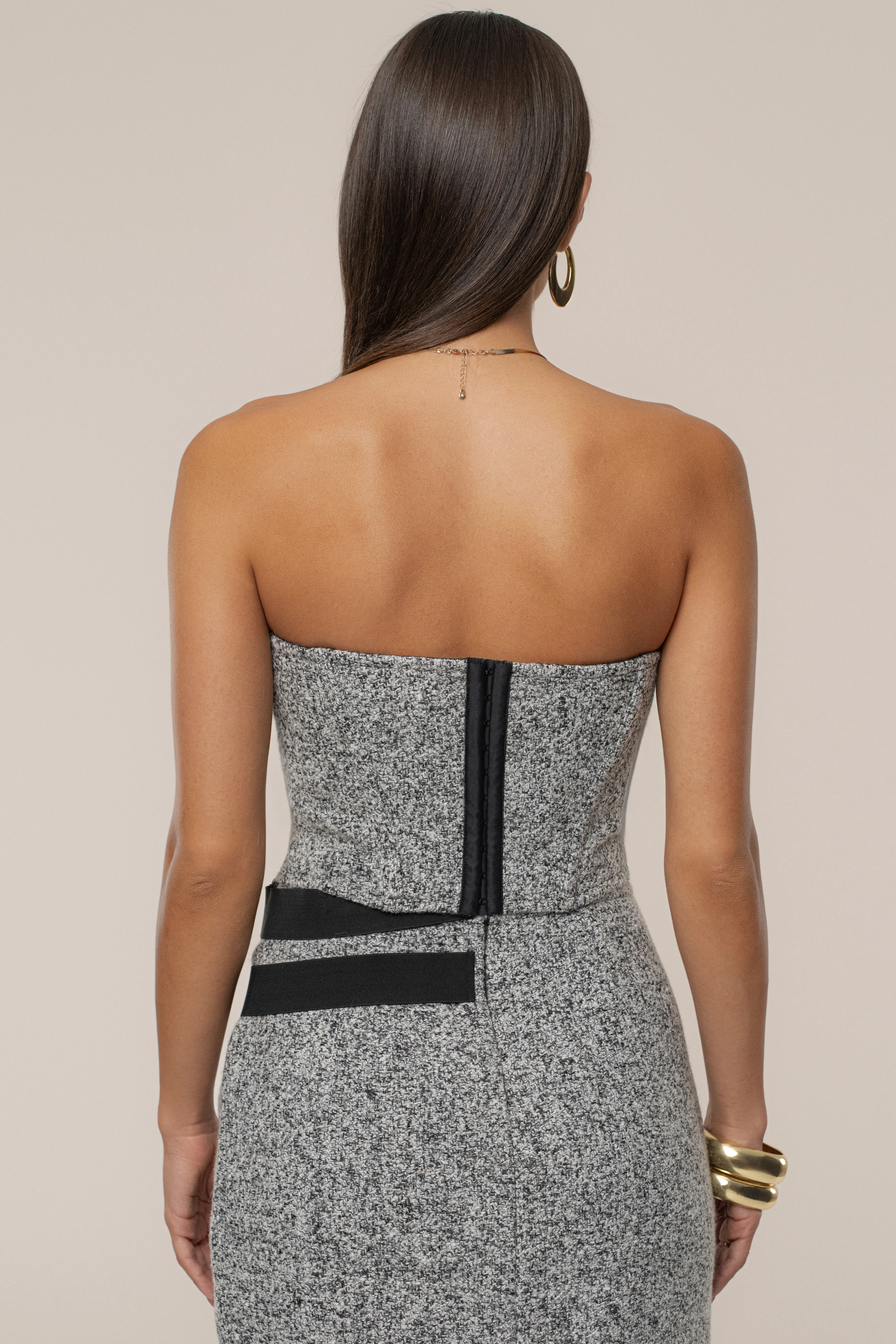Lt. Grey All You Need Tweed Corset - Image 11