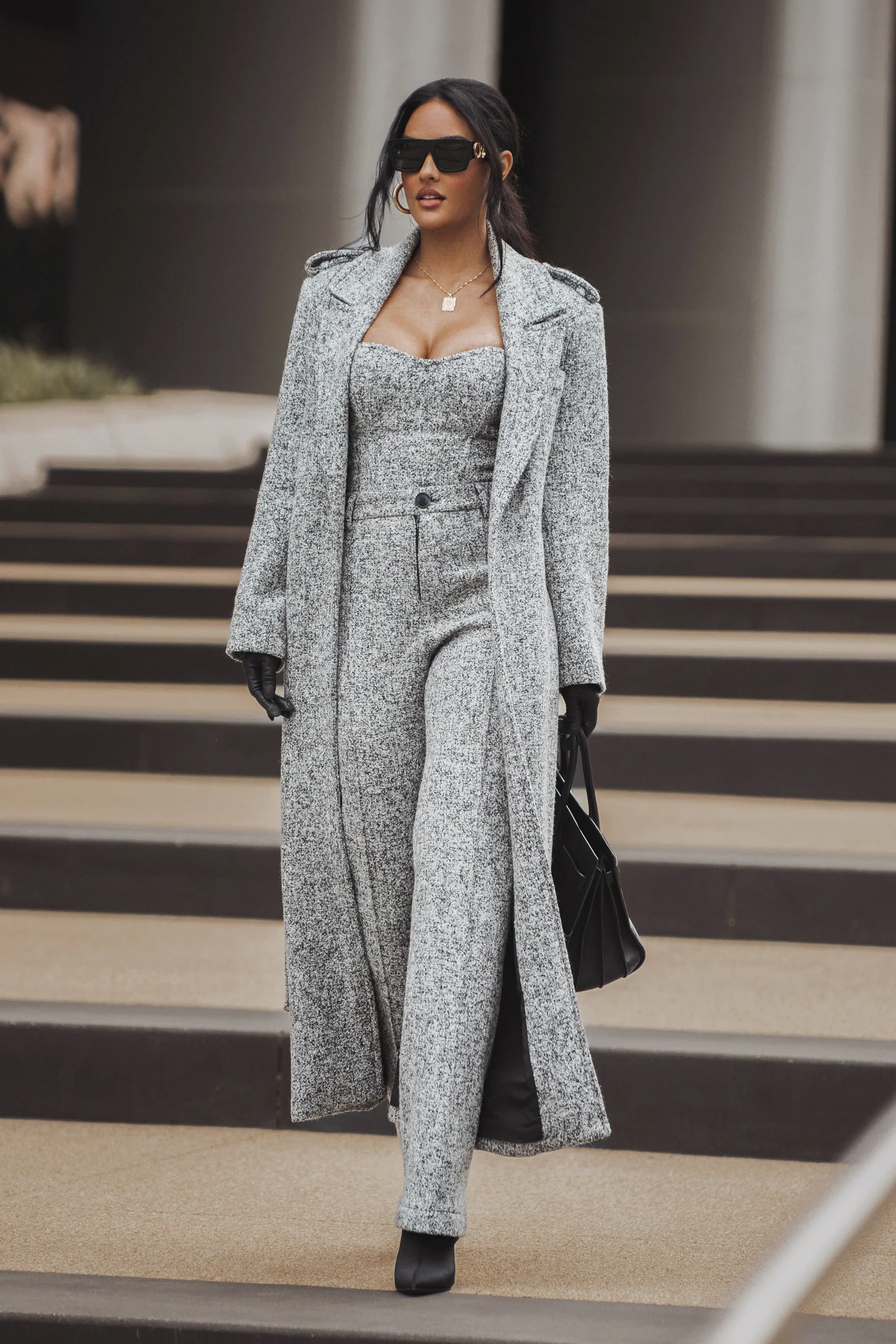 Lt. Grey All You Need Tweed Corset - Image 3
