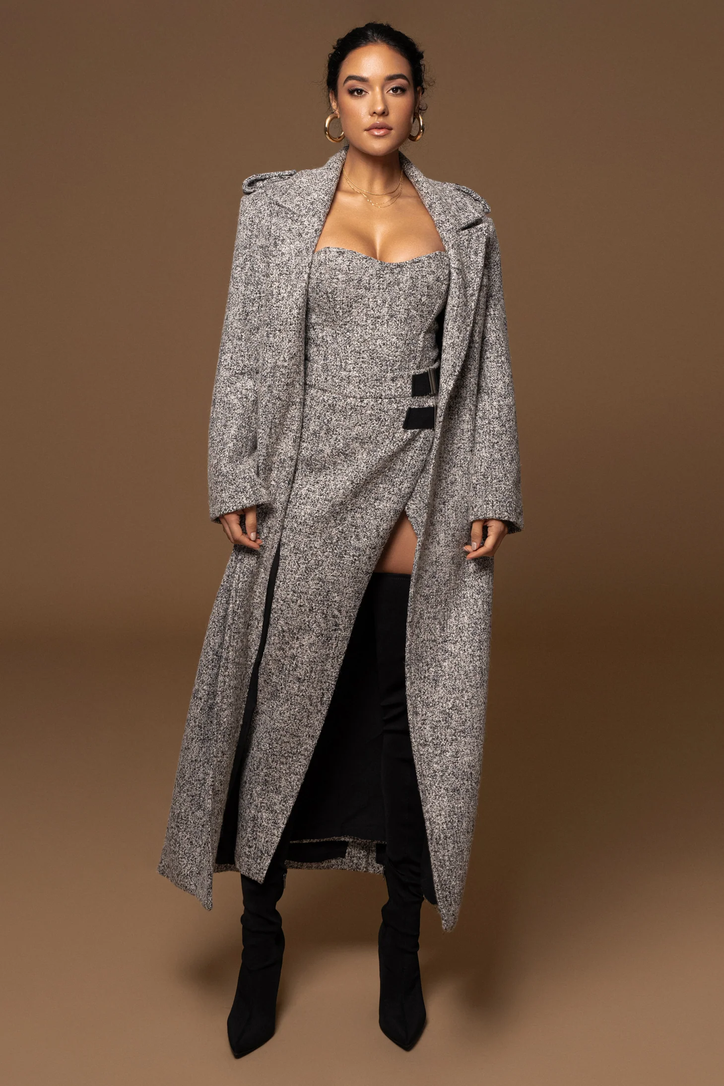 Lt. Grey All You Need Tweed Corset - Image 7