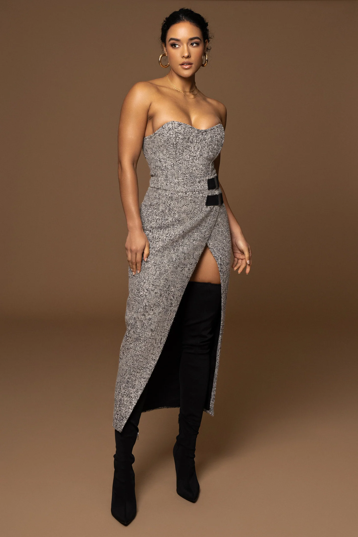Lt. Grey All You Need Tweed Corset - Image 8