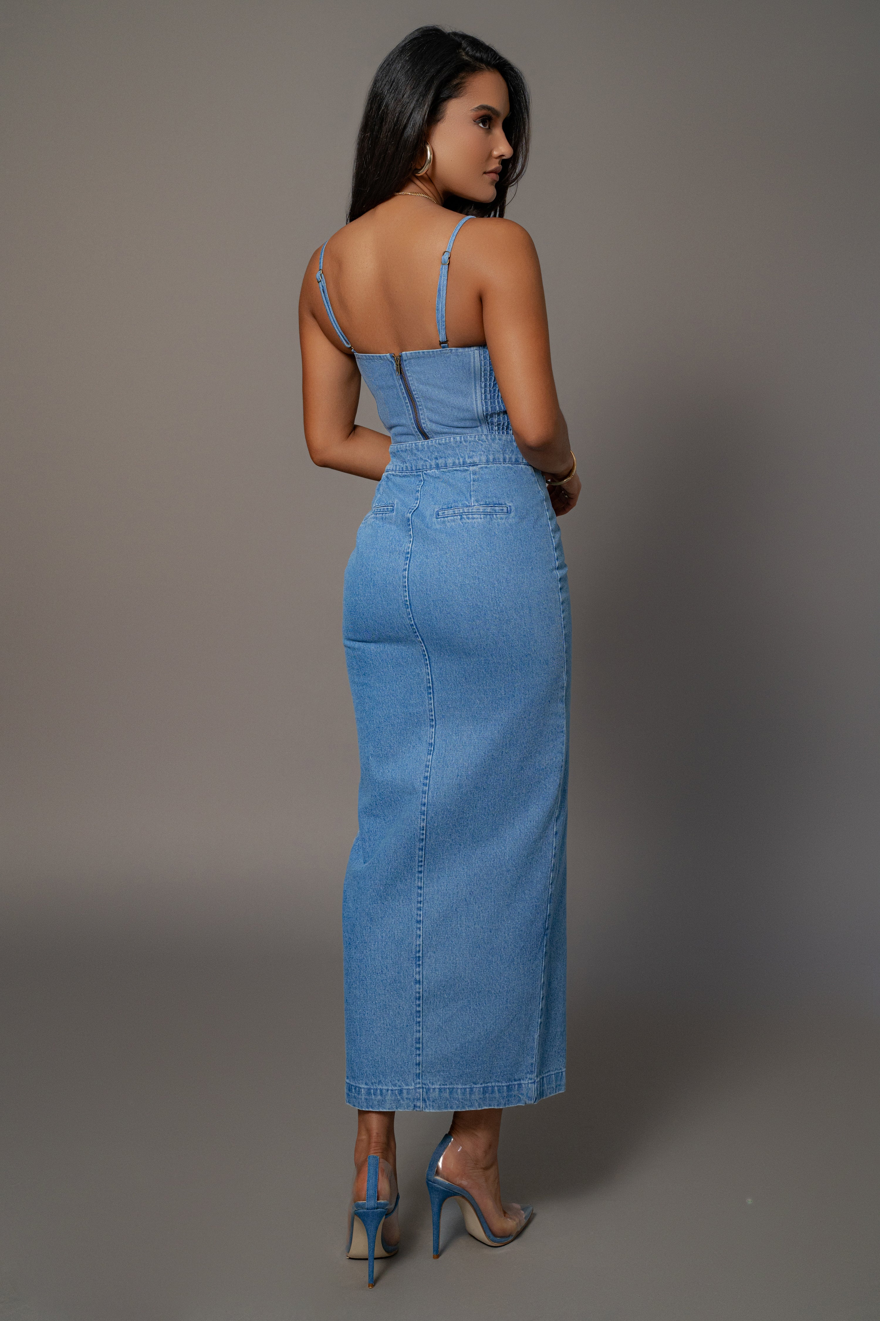 Medium Wash Adana Denim Skirt - Image 6