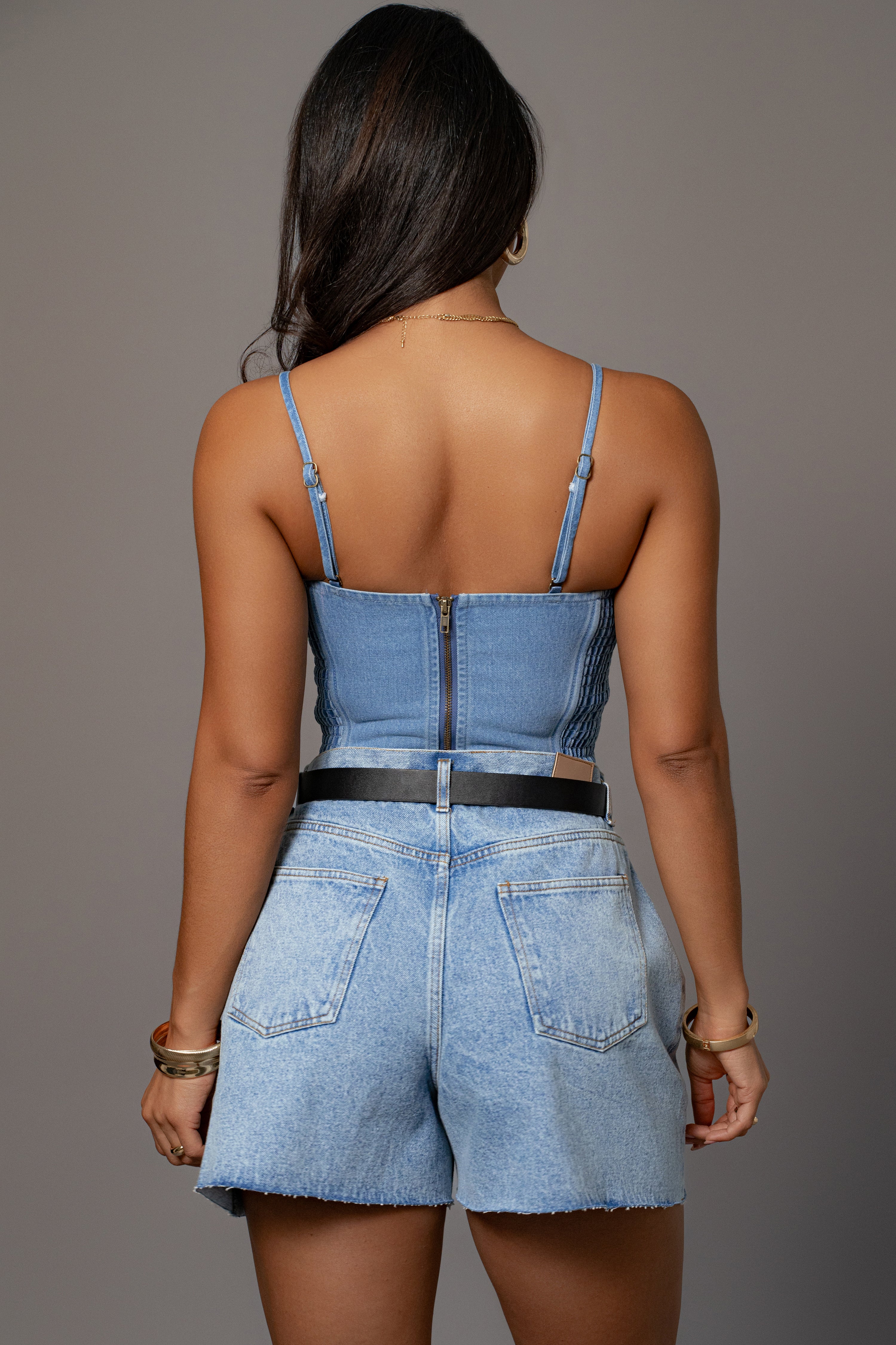 Medium Wash Denim Marsella Sweetheart Corset - Image 14