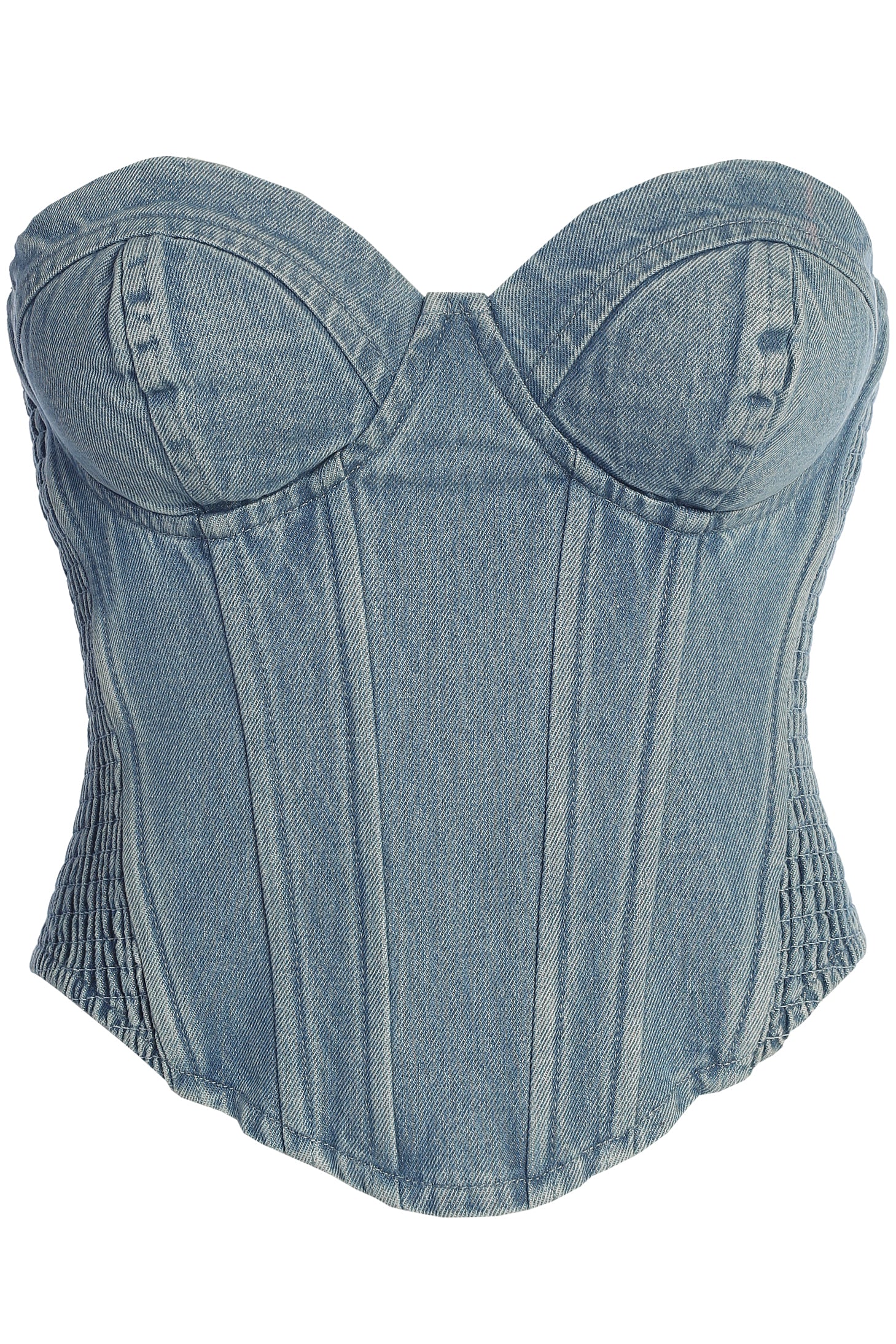 Medium Wash Denim Marsella Sweetheart Corset - Image 3