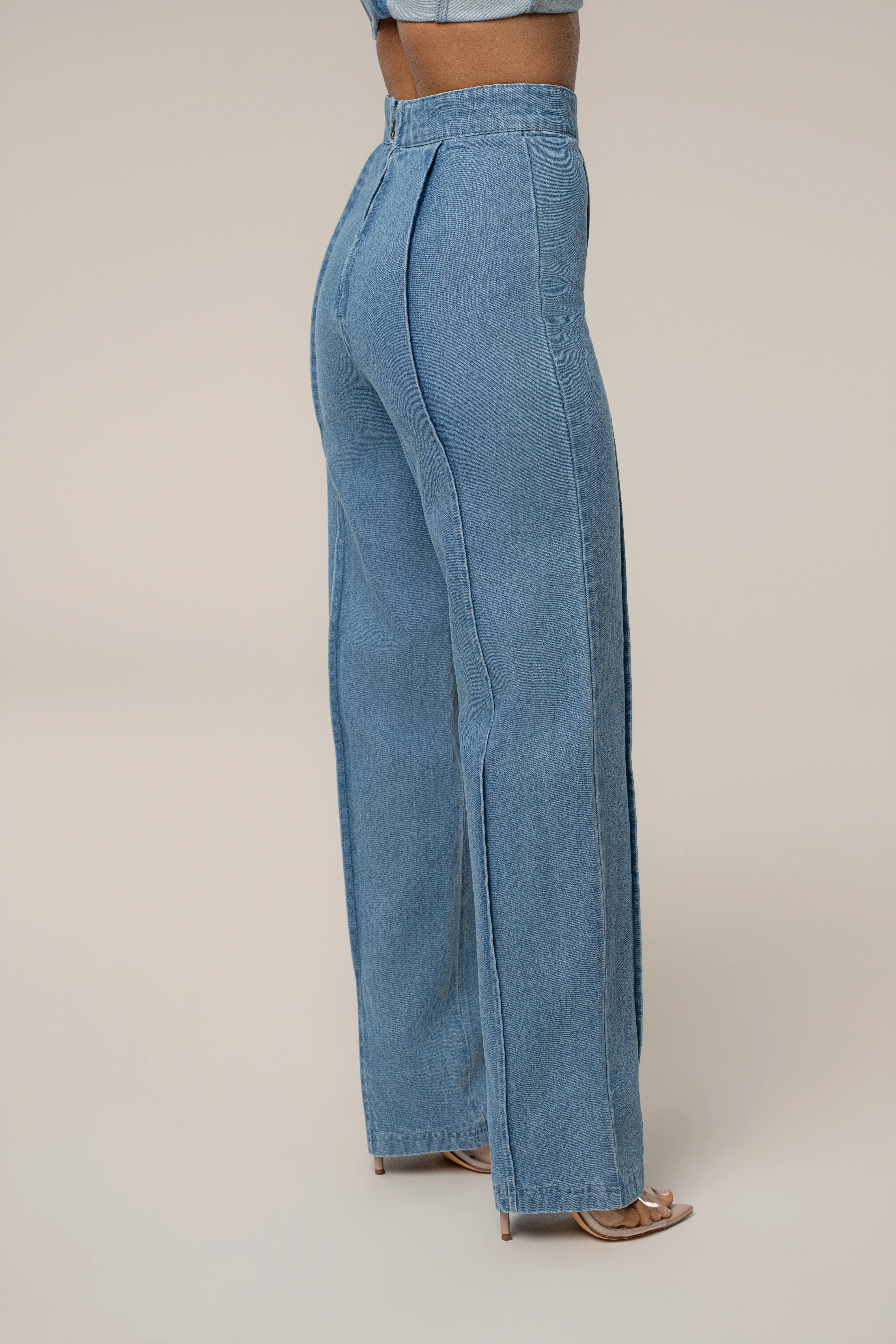 Medium Wash Stay Sharp Denim Trouser - Image 11