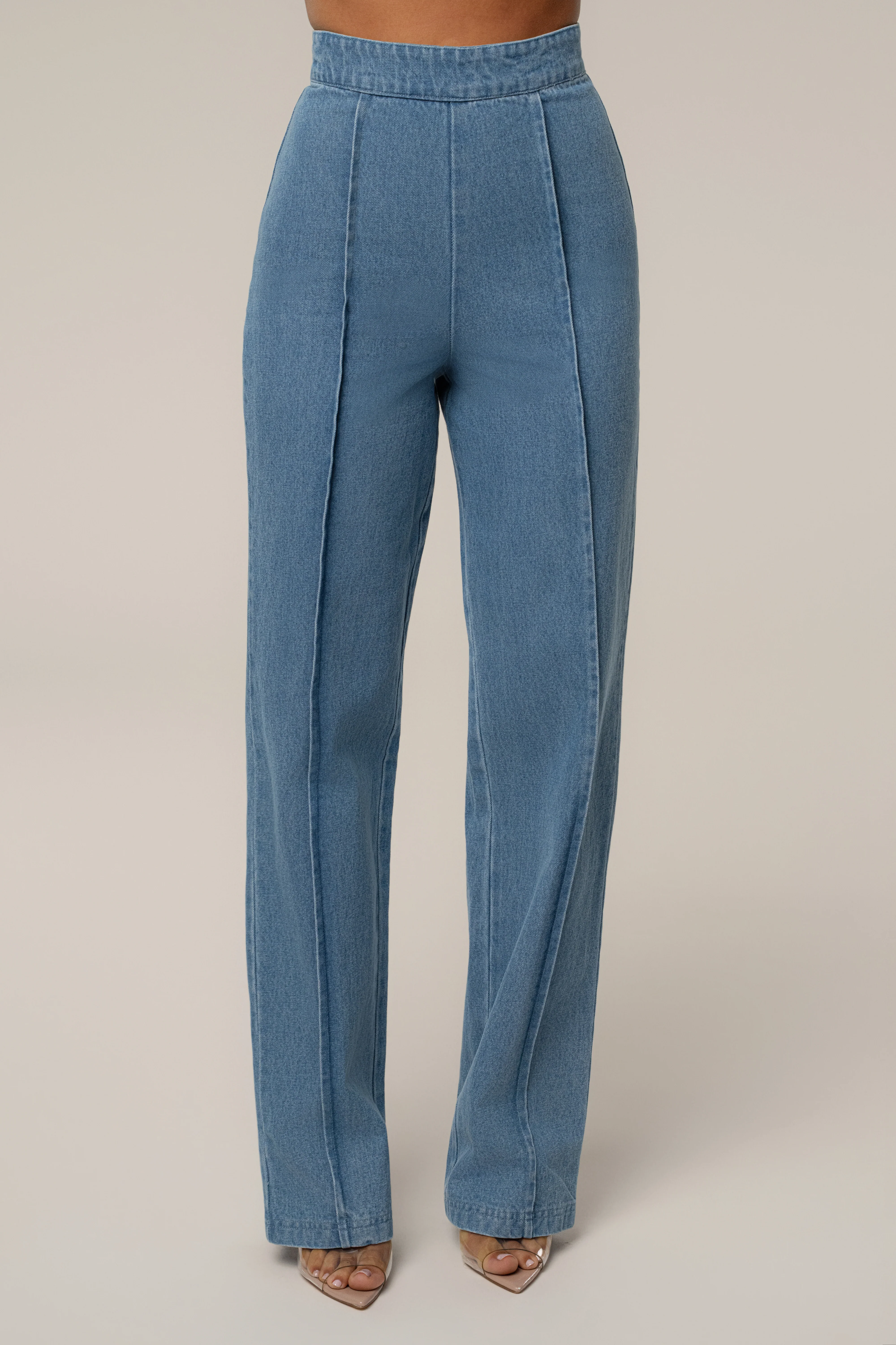 Medium Wash Stay Sharp Denim Trouser - Image 3