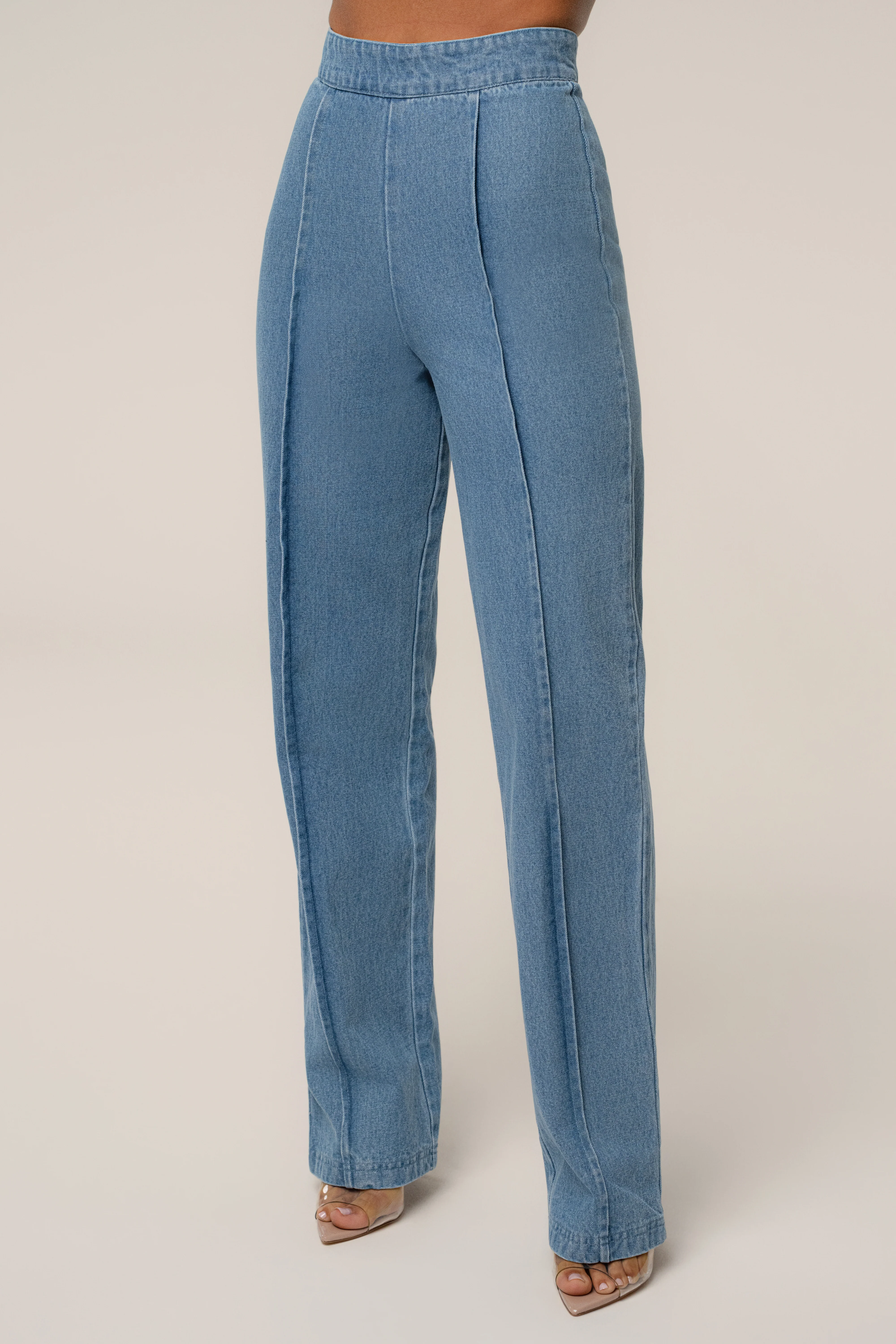 Medium Wash Stay Sharp Denim Trouser - Image 5