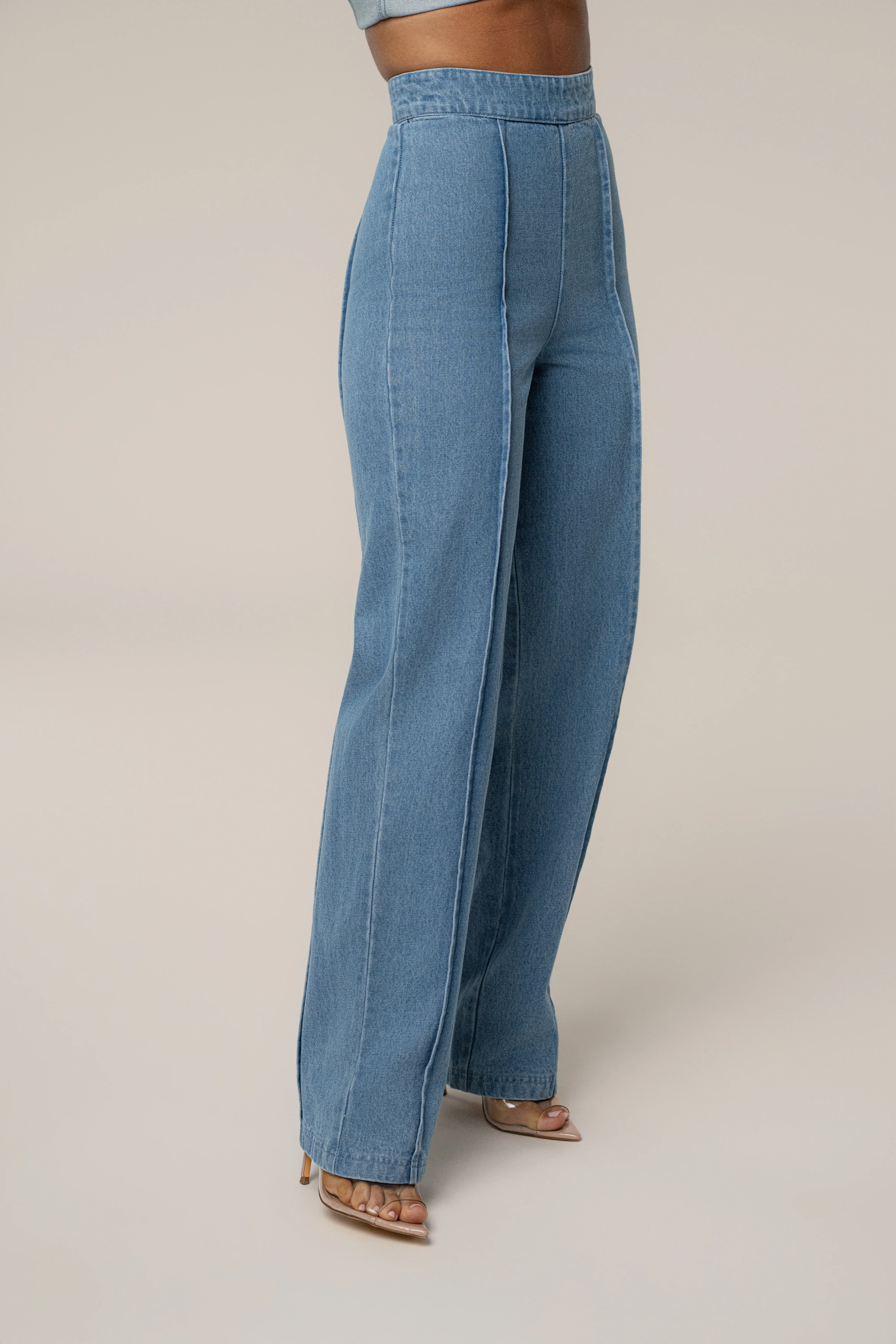 Medium Wash Stay Sharp Denim Trouser - Image 7