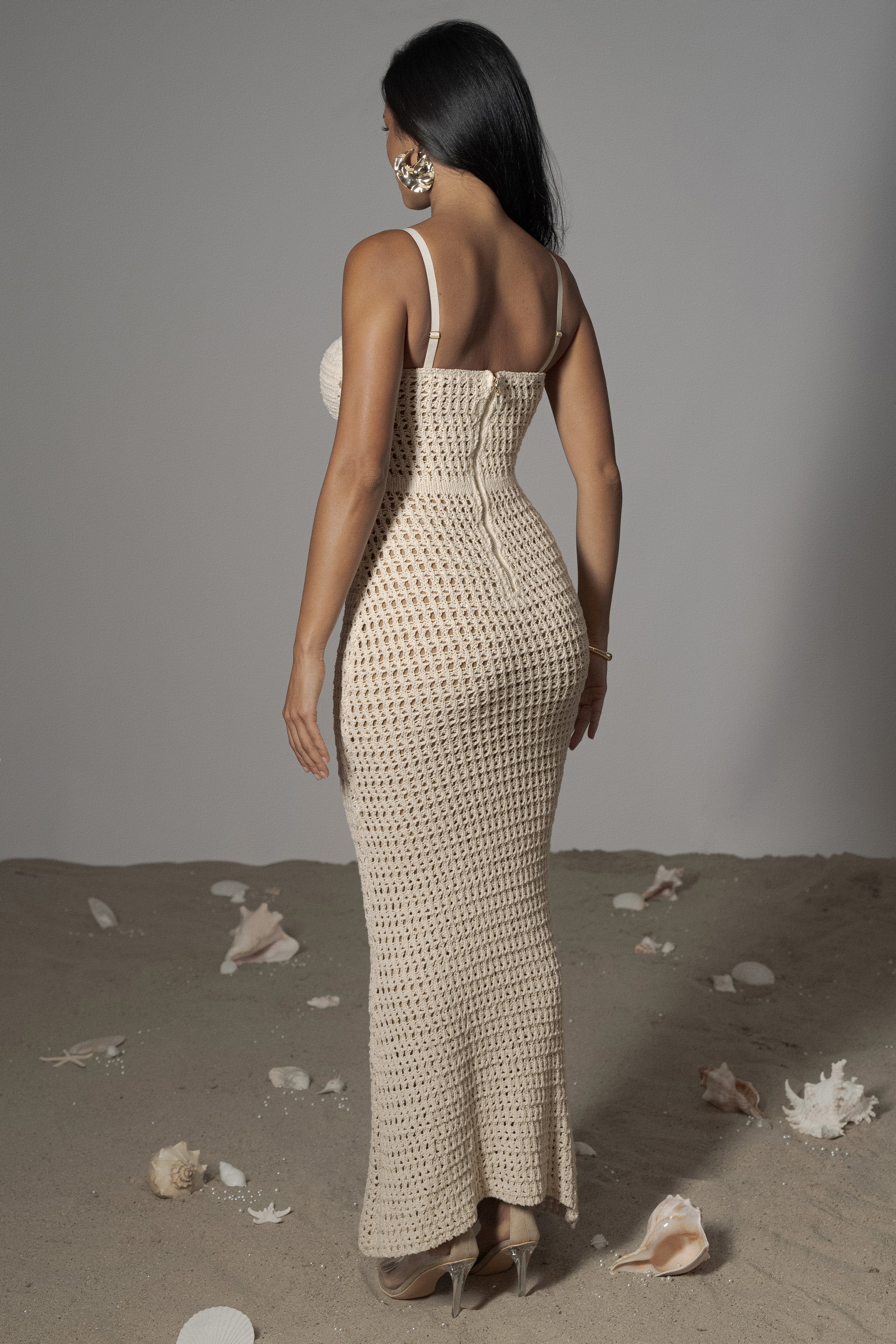 Milk Deep Sea Crochet Maxi Dress - Image 8