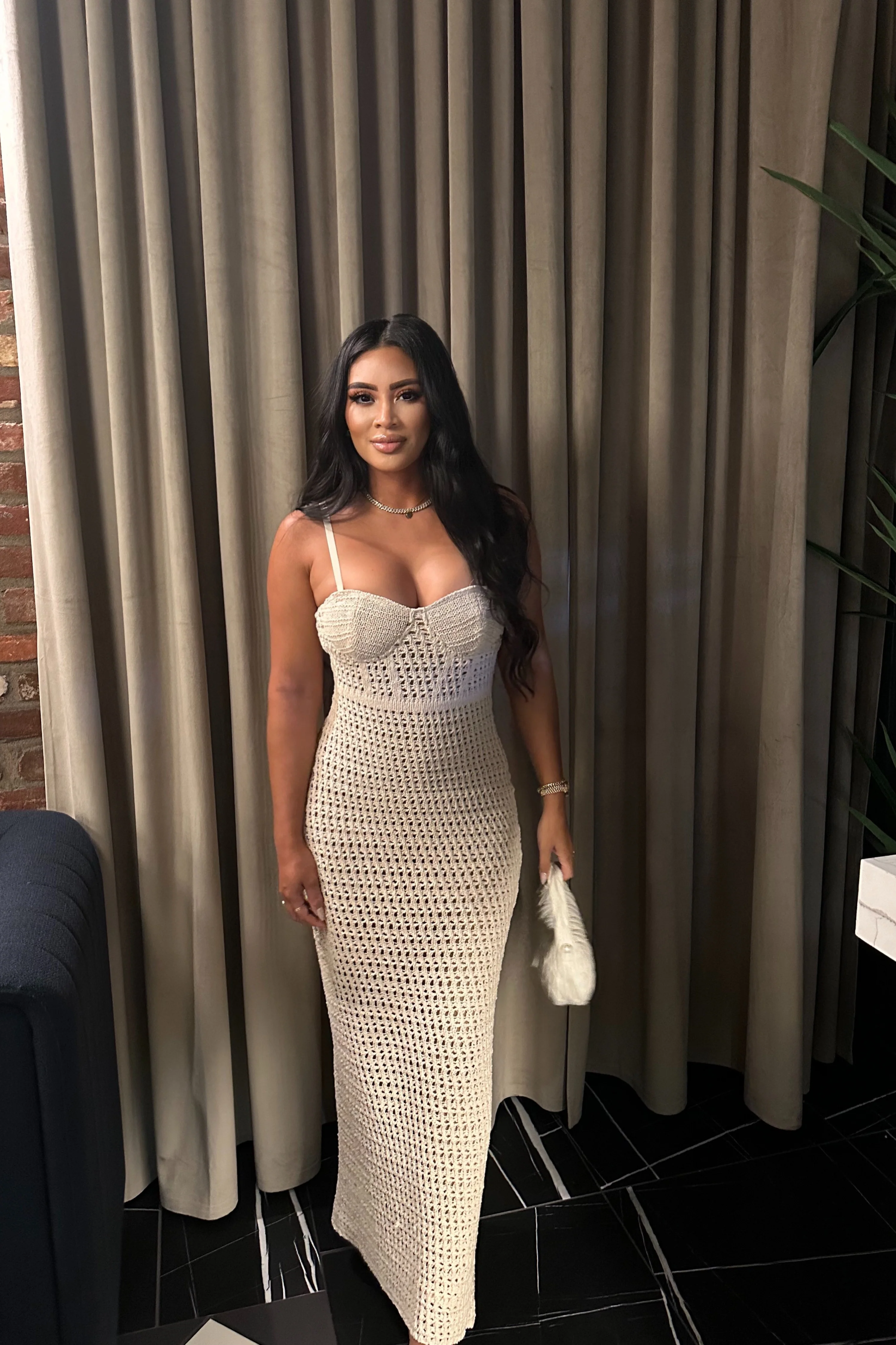 Milk Deep Sea Crochet Maxi Dress - Image 9