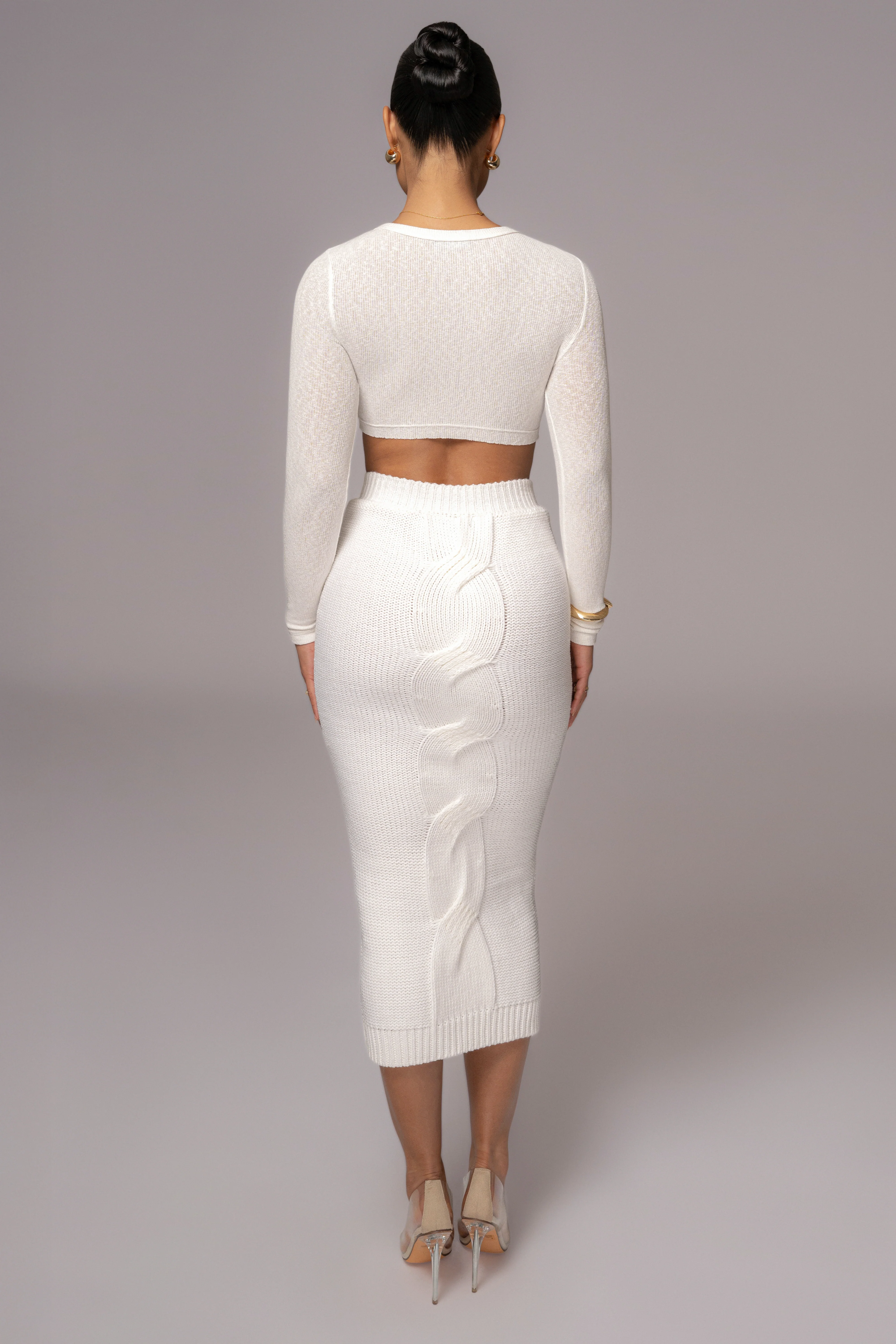 Milk Merine Knit Midi Skirt - Image 8