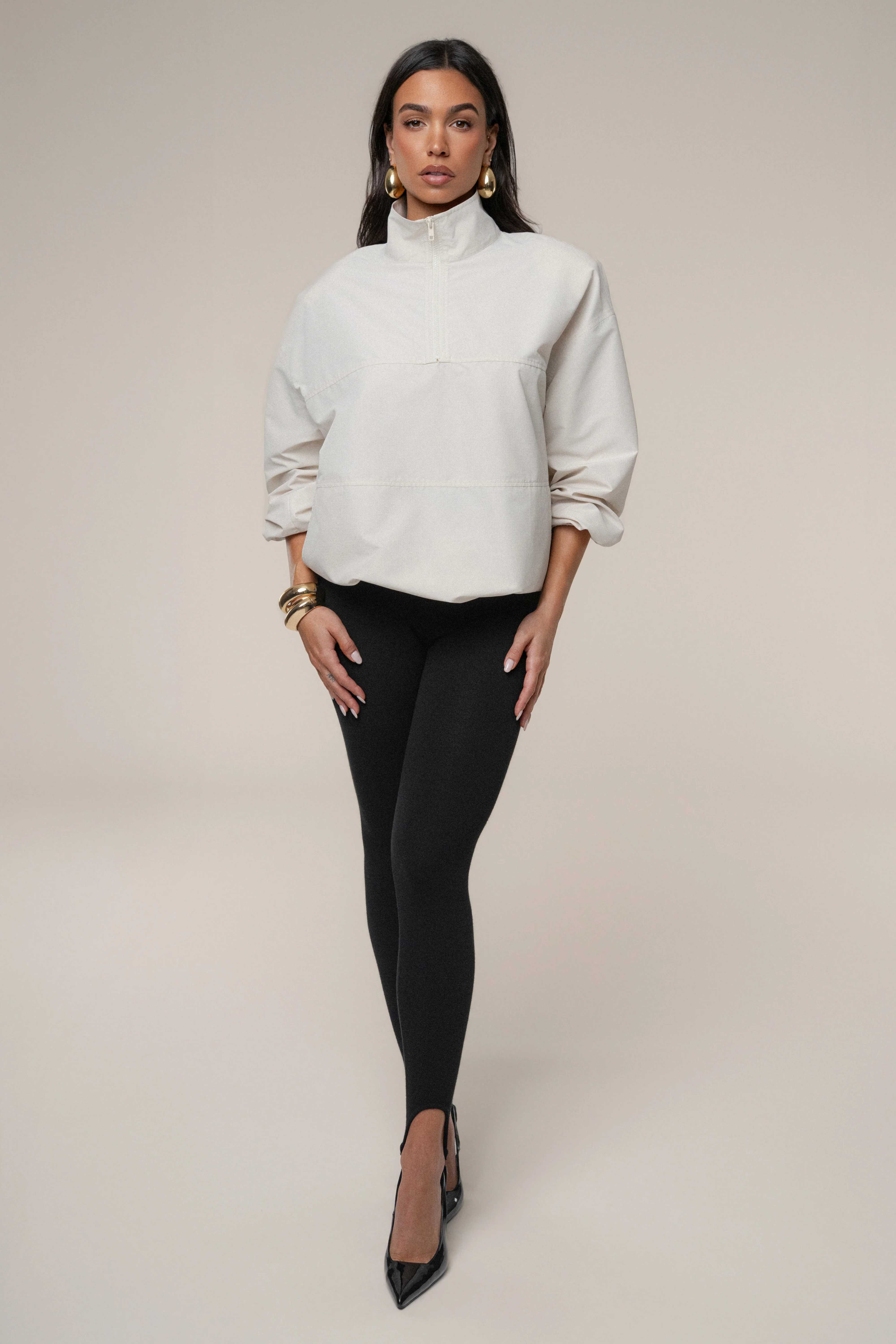 Milk Oversized Funnel Jacket - Image 2