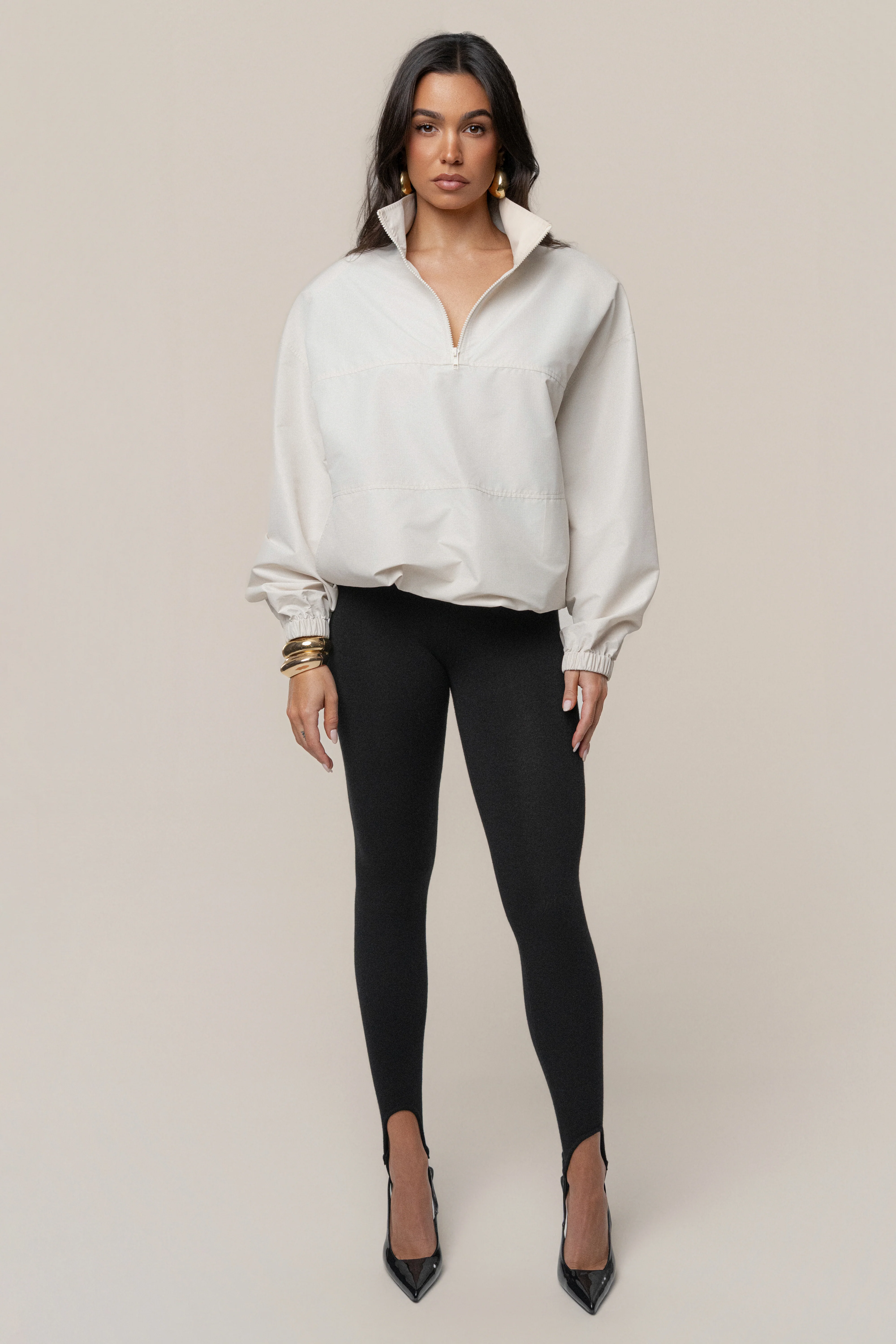 Milk Oversized Funnel Jacket - Image 3