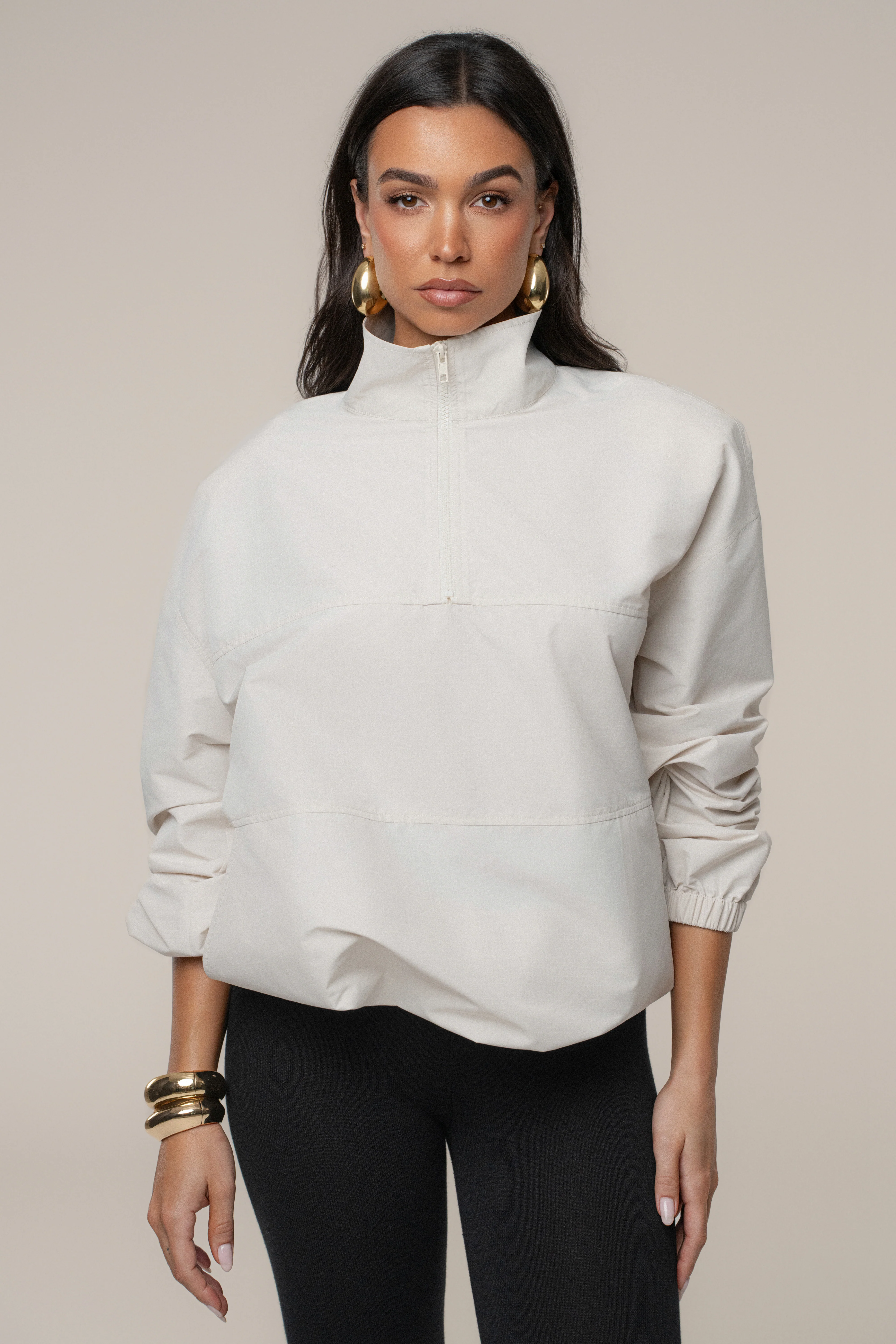 Milk Oversized Funnel Jacket - Image 4