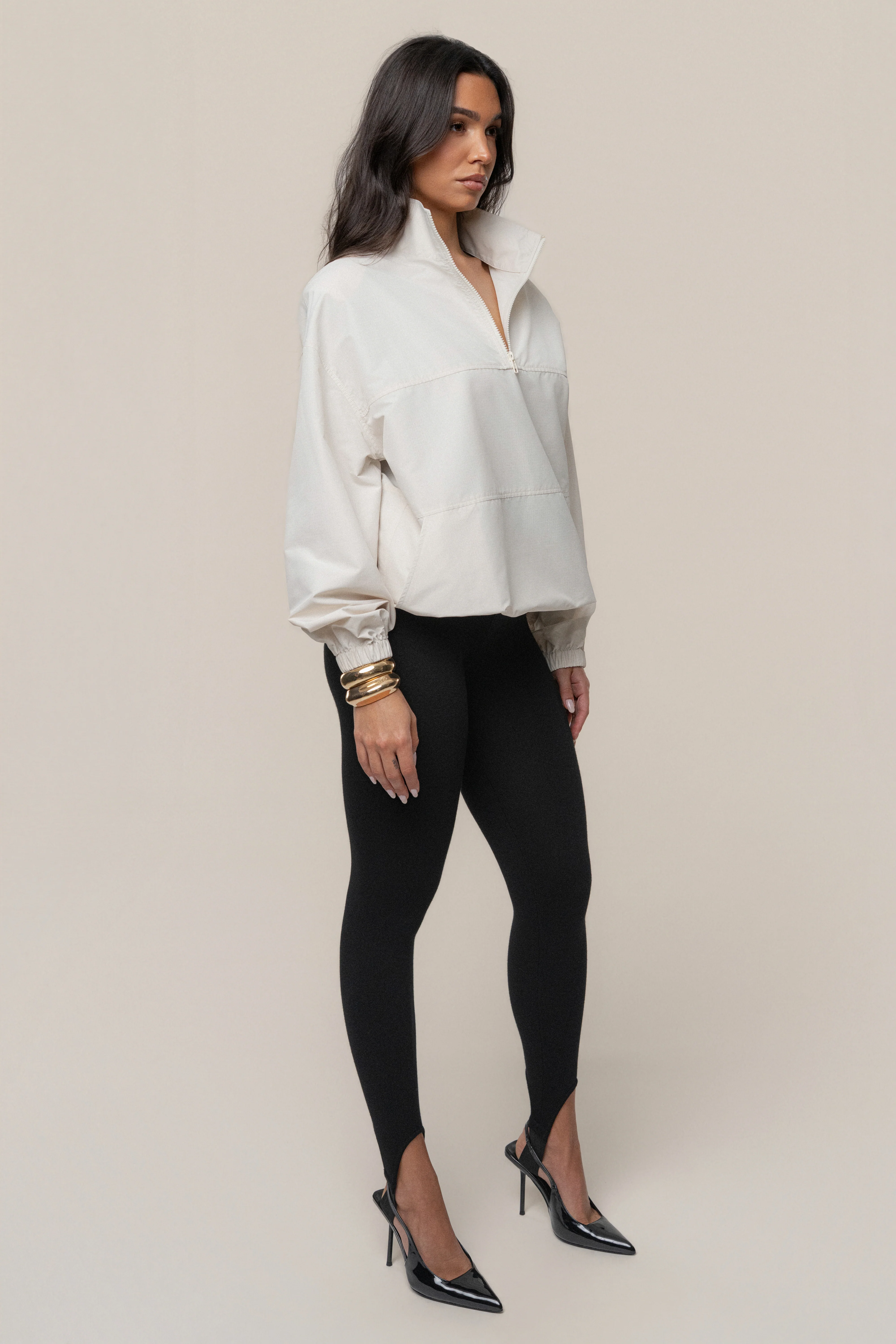 Milk Oversized Funnel Jacket - Image 5