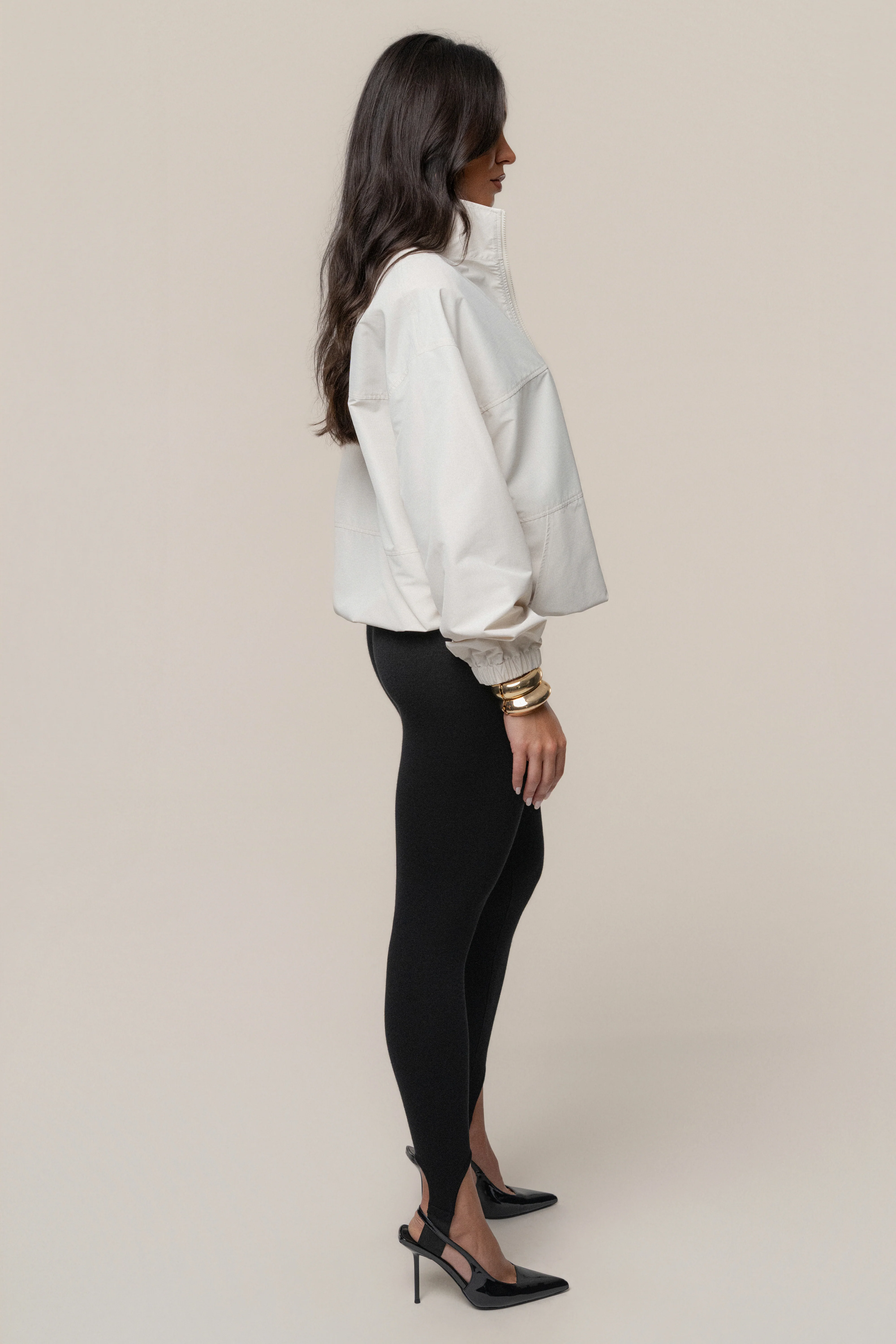 Milk Oversized Funnel Jacket - Image 7