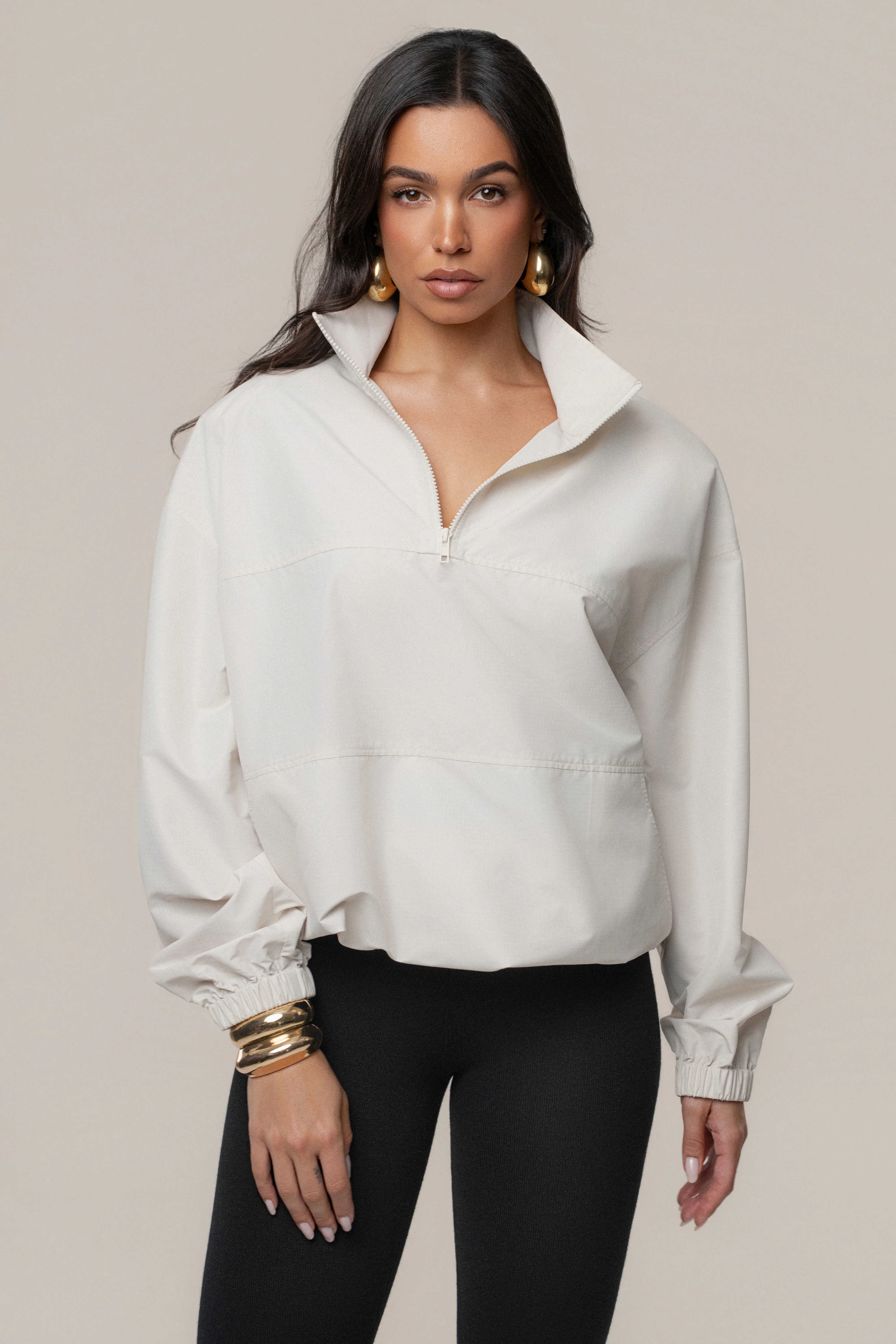 Milk Oversized Funnel Jacket - Image 9