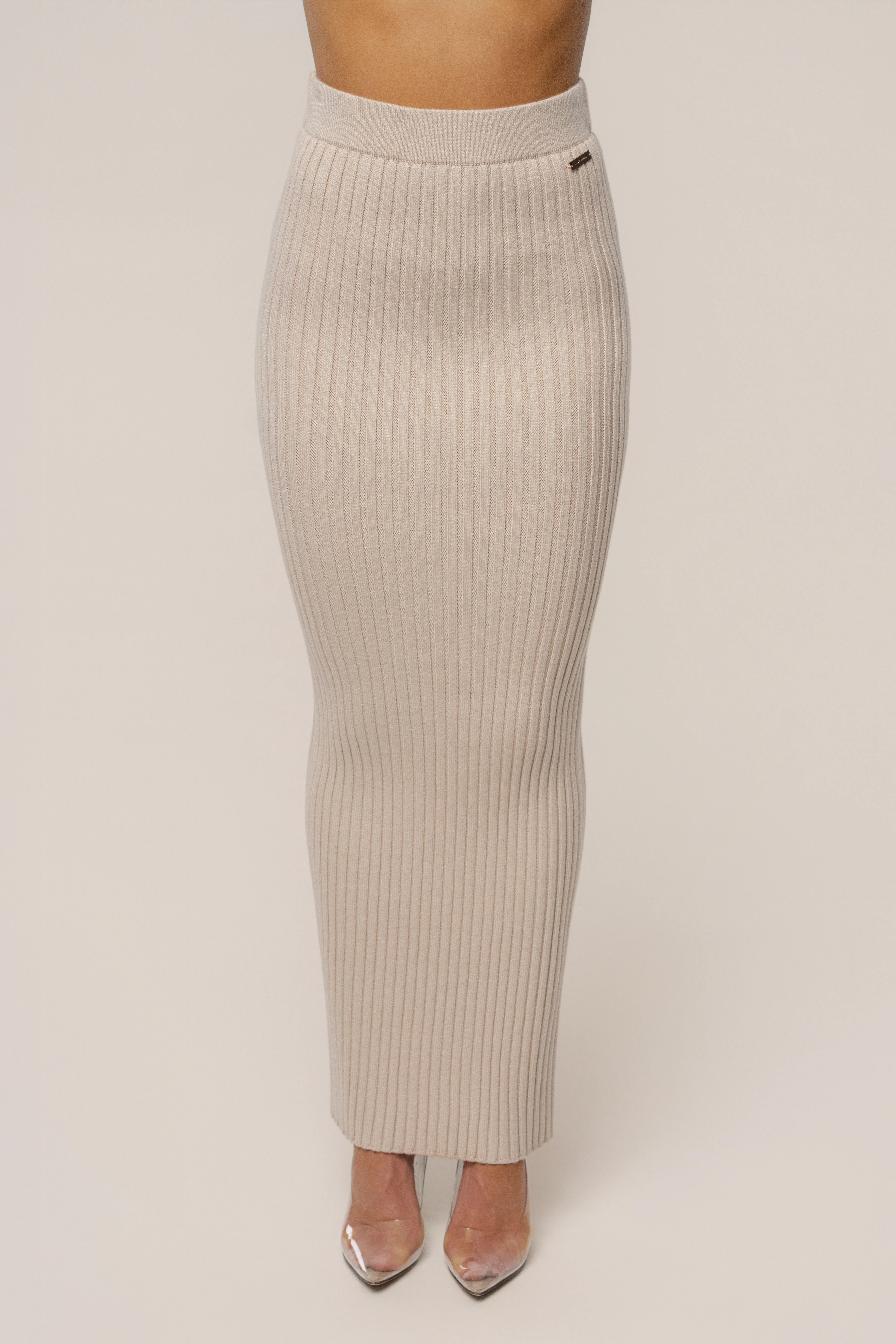 Stone Soft Reset Ribbed Skirt - Image 3