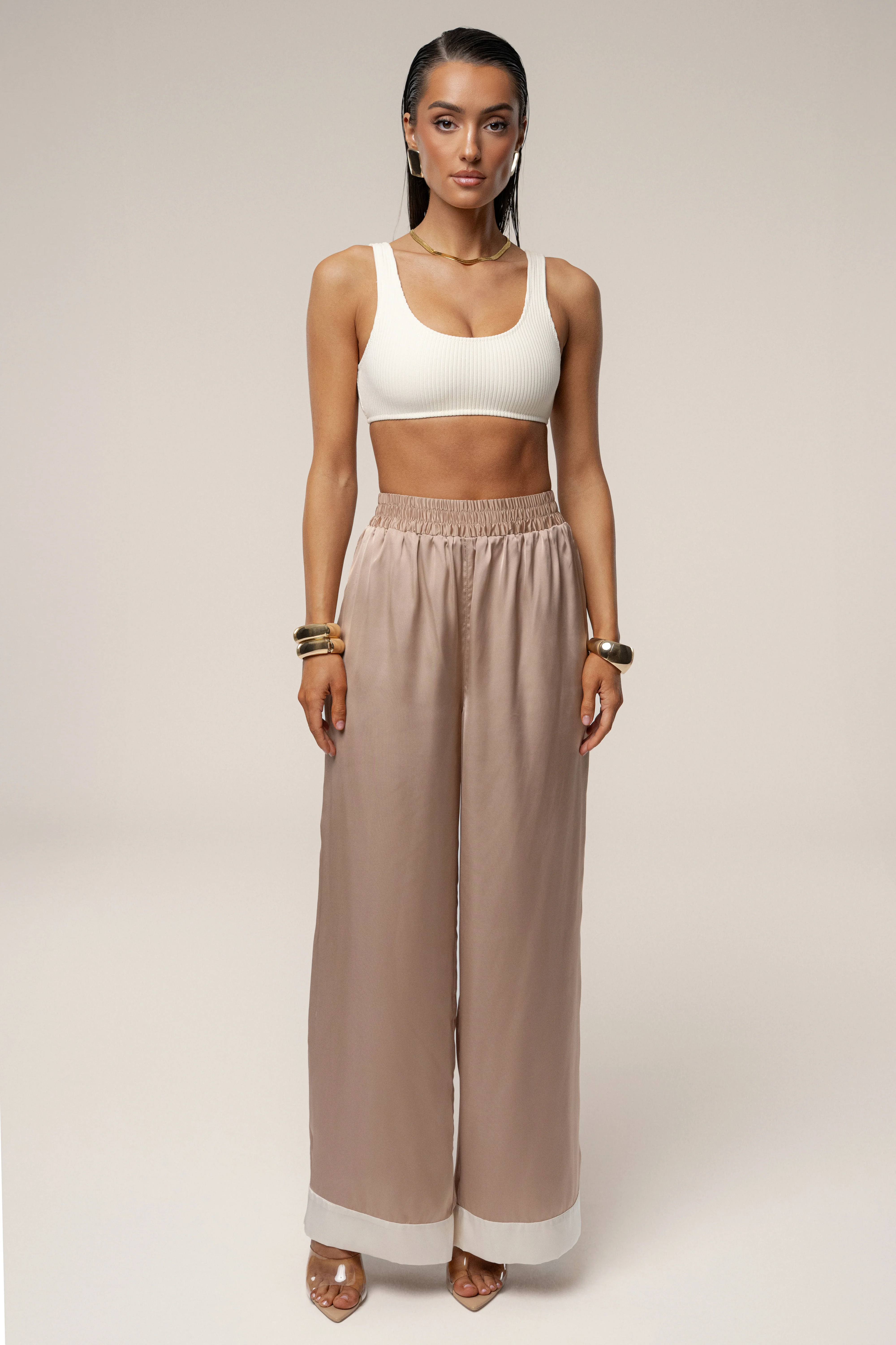 Mocha Jet Set Wide Leg Pants - Image 2