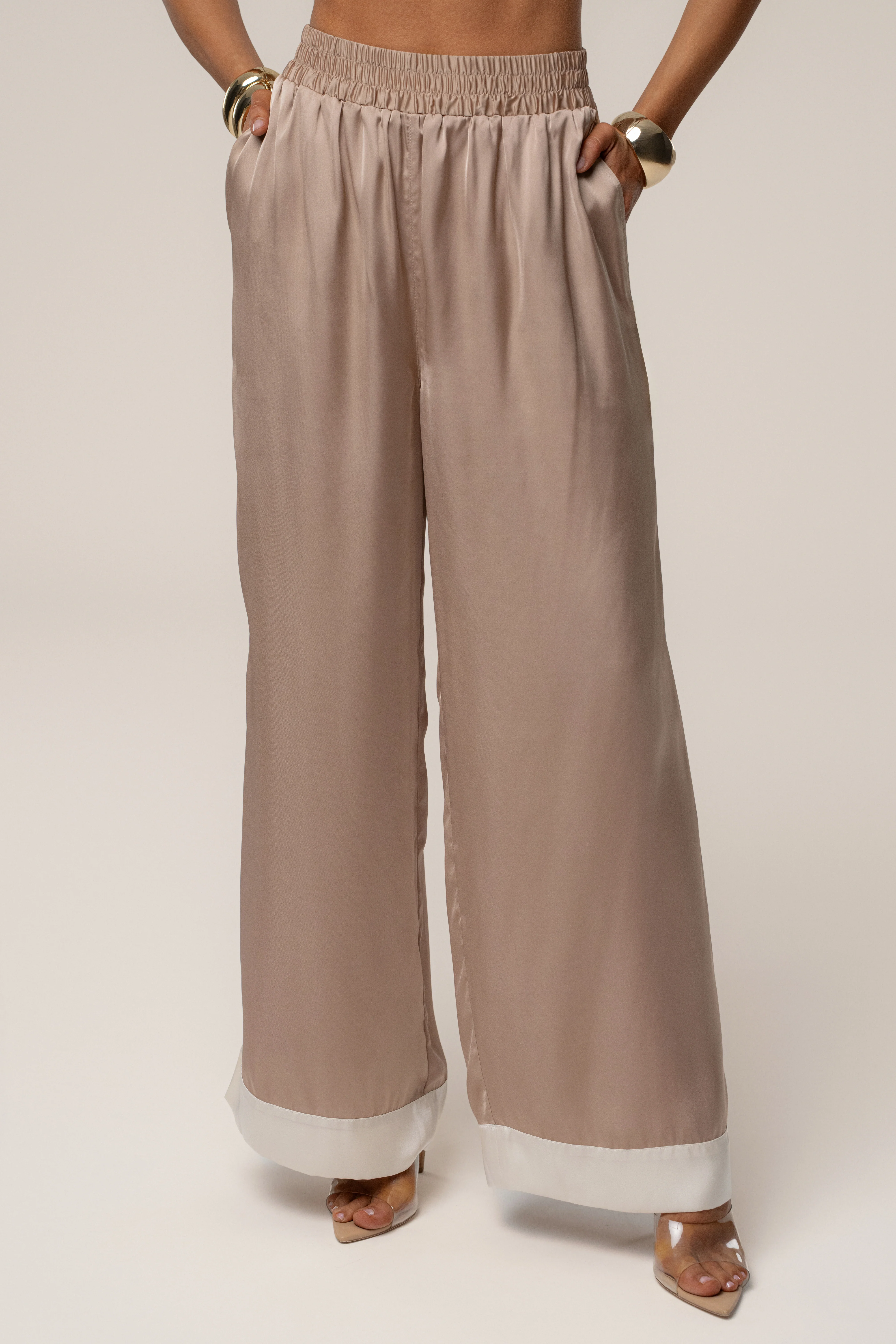 Mocha Jet Set Wide Leg Pants - Image 3