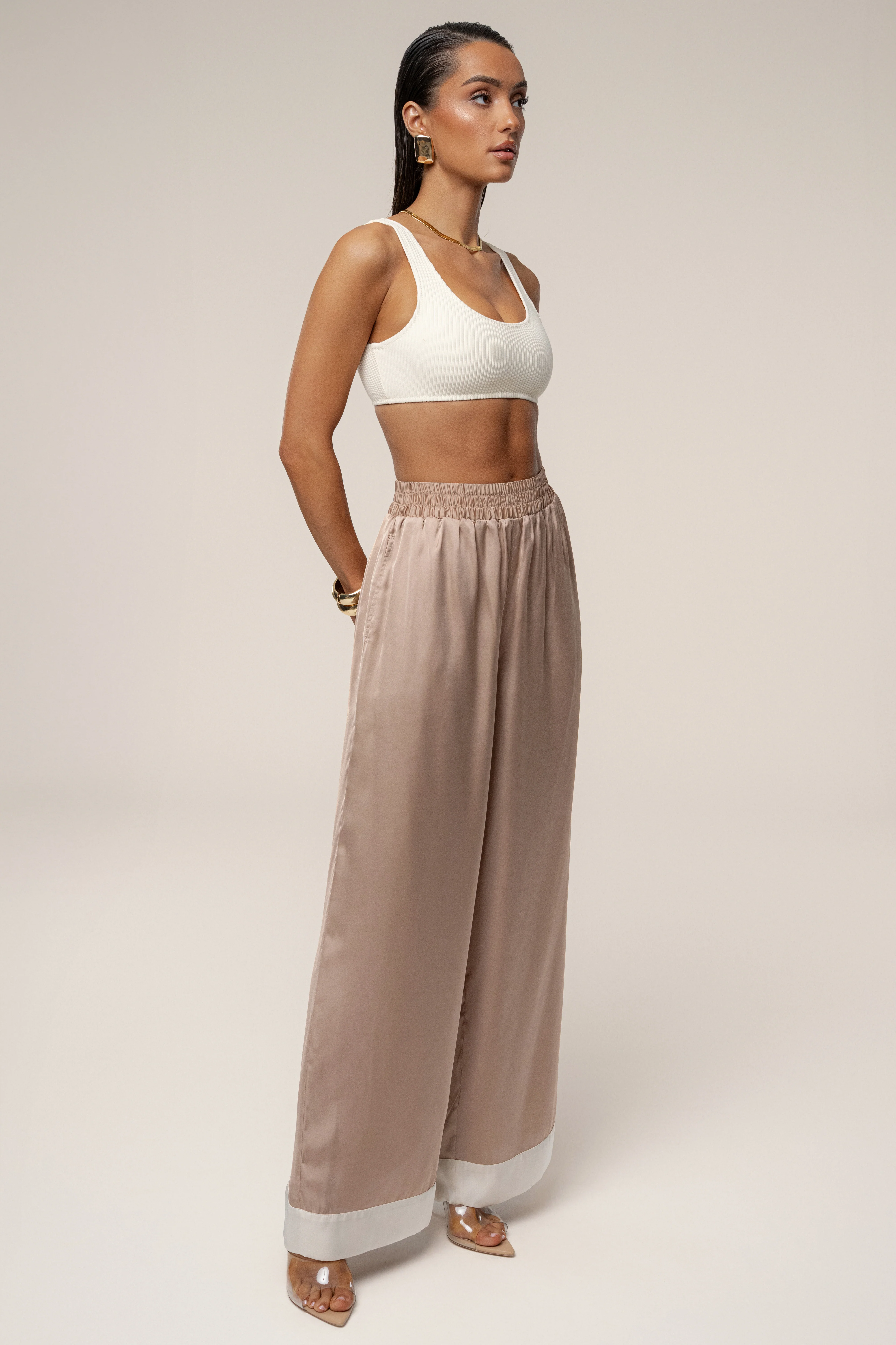 Mocha Jet Set Wide Leg Pants - Image 7
