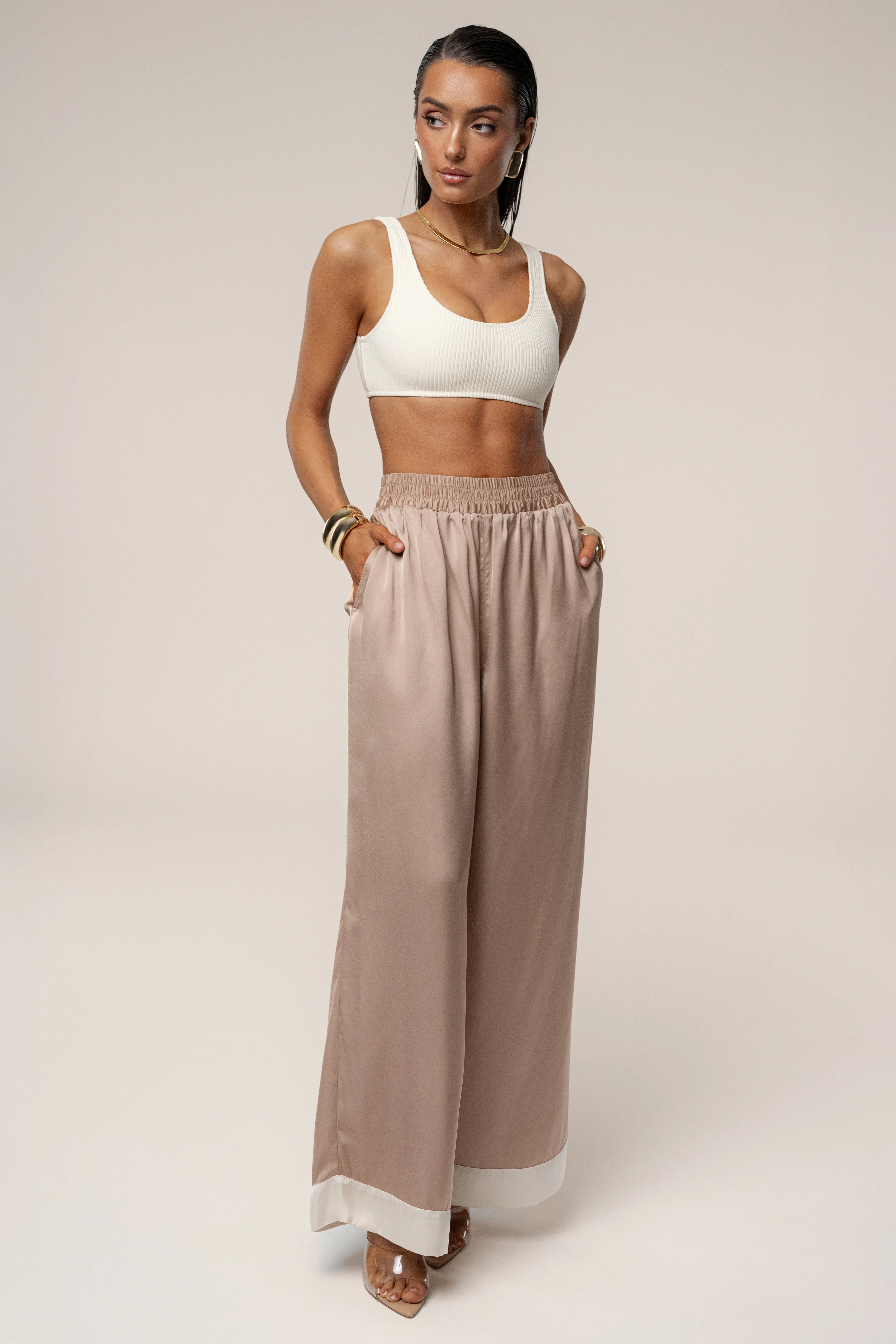 Mocha Jet Set Wide Leg Pants - Image 8